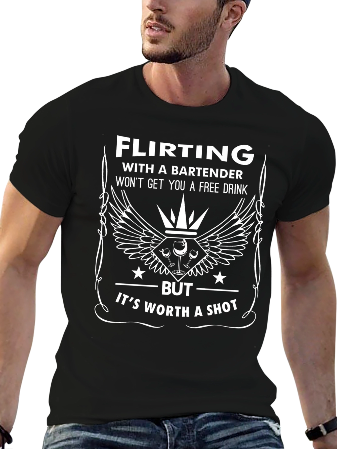 Flirting Bartender T-Shirt - Worth a Shot