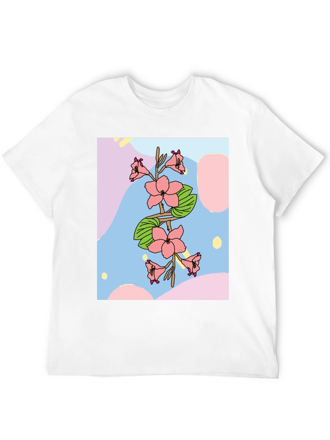 Floral Print T-Shirt - Artistic Design