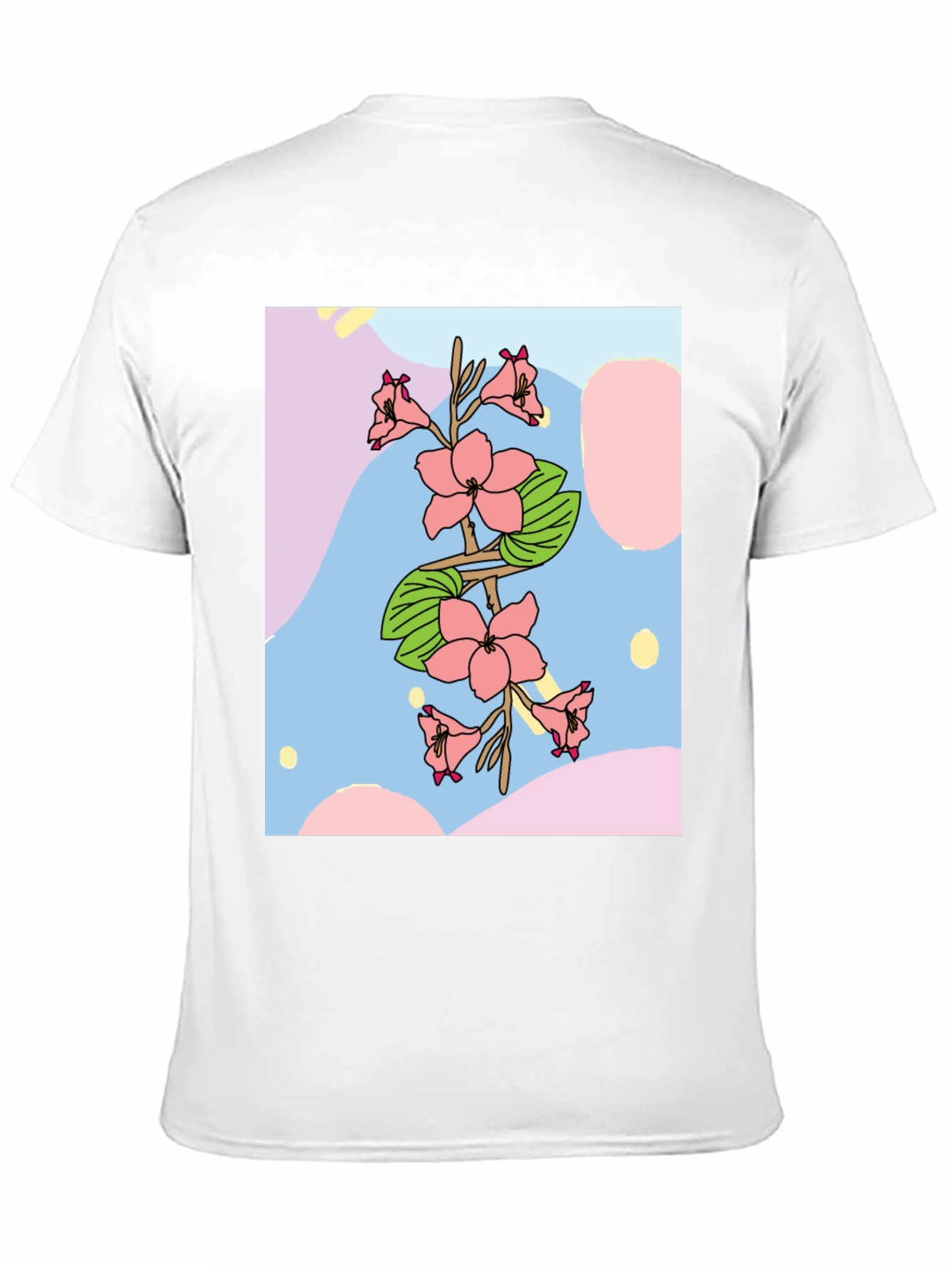 Floral Print T-Shirt - Artistic Design