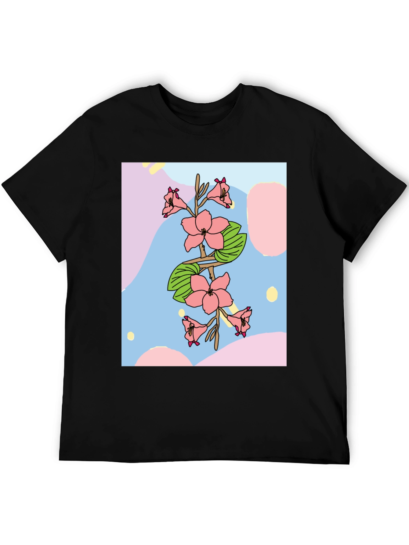 Floral Print T-Shirt - Artistic Design