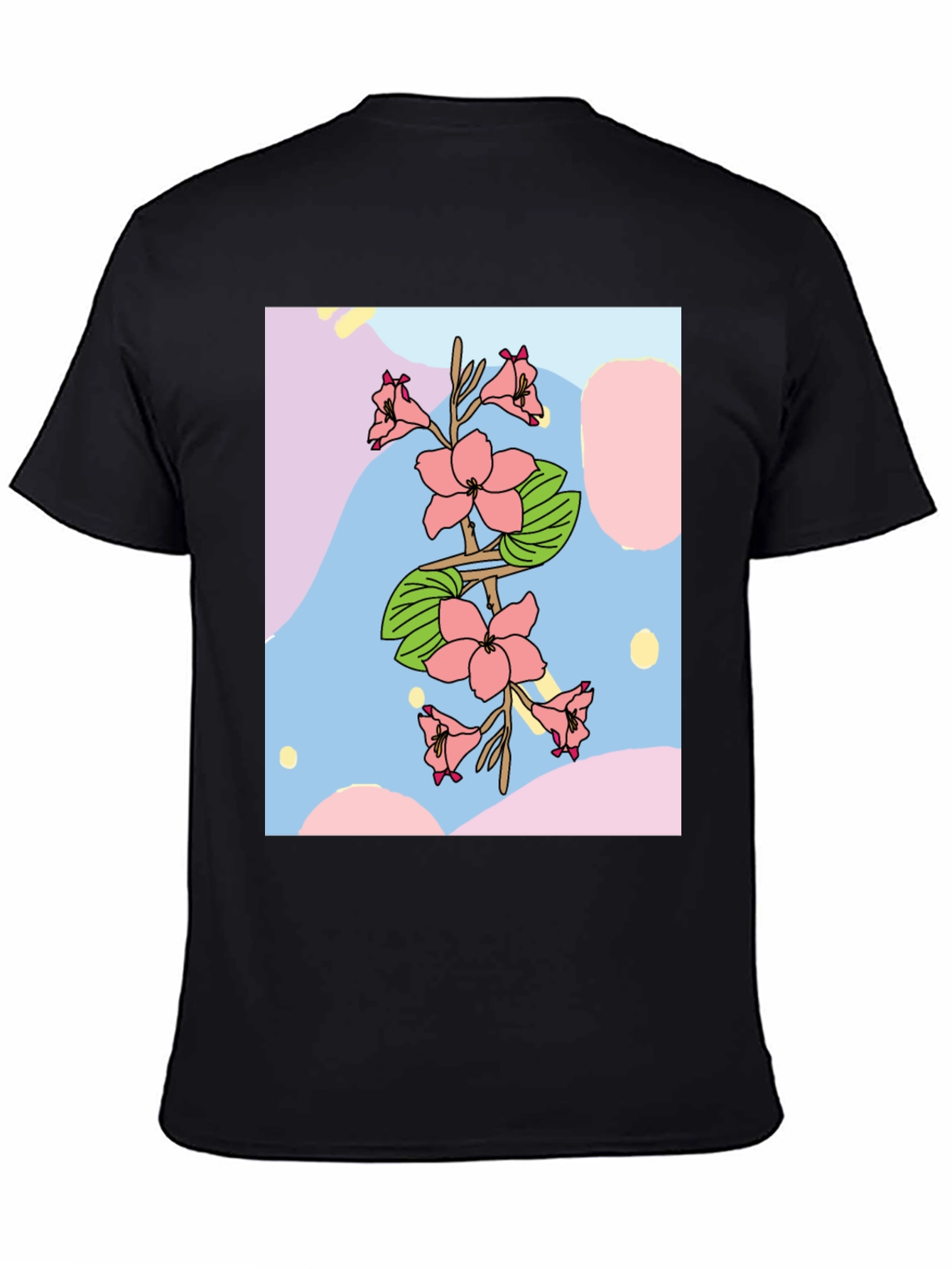 Floral Print T-Shirt - Artistic Design