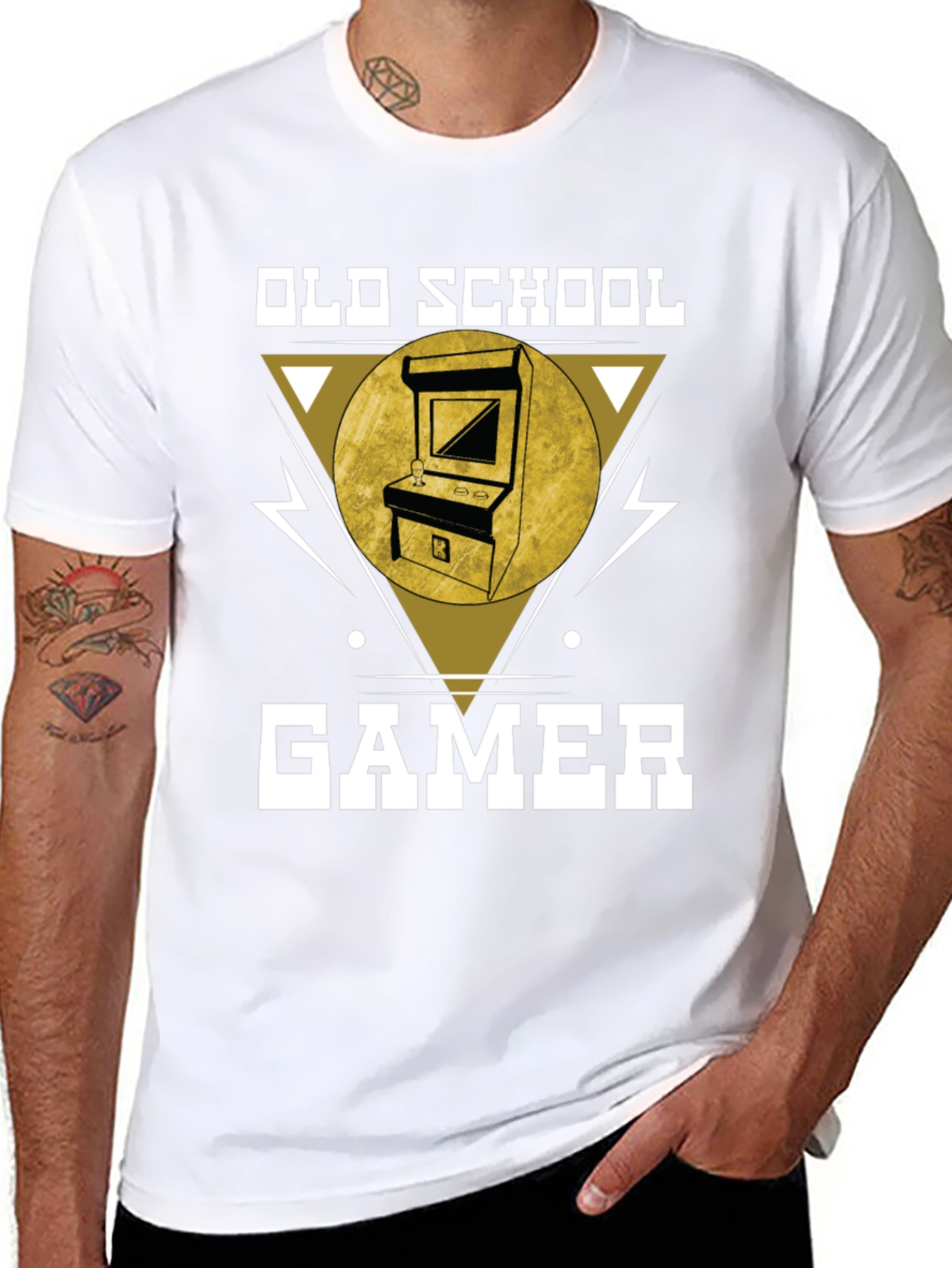 Old School Gamer T-Shirt - Retro Arcade Design