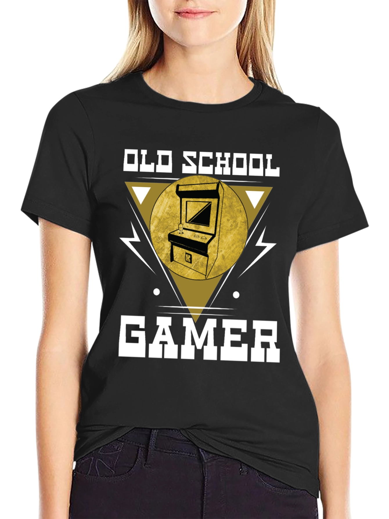 Old School Gamer T-Shirt - Retro Arcade Design