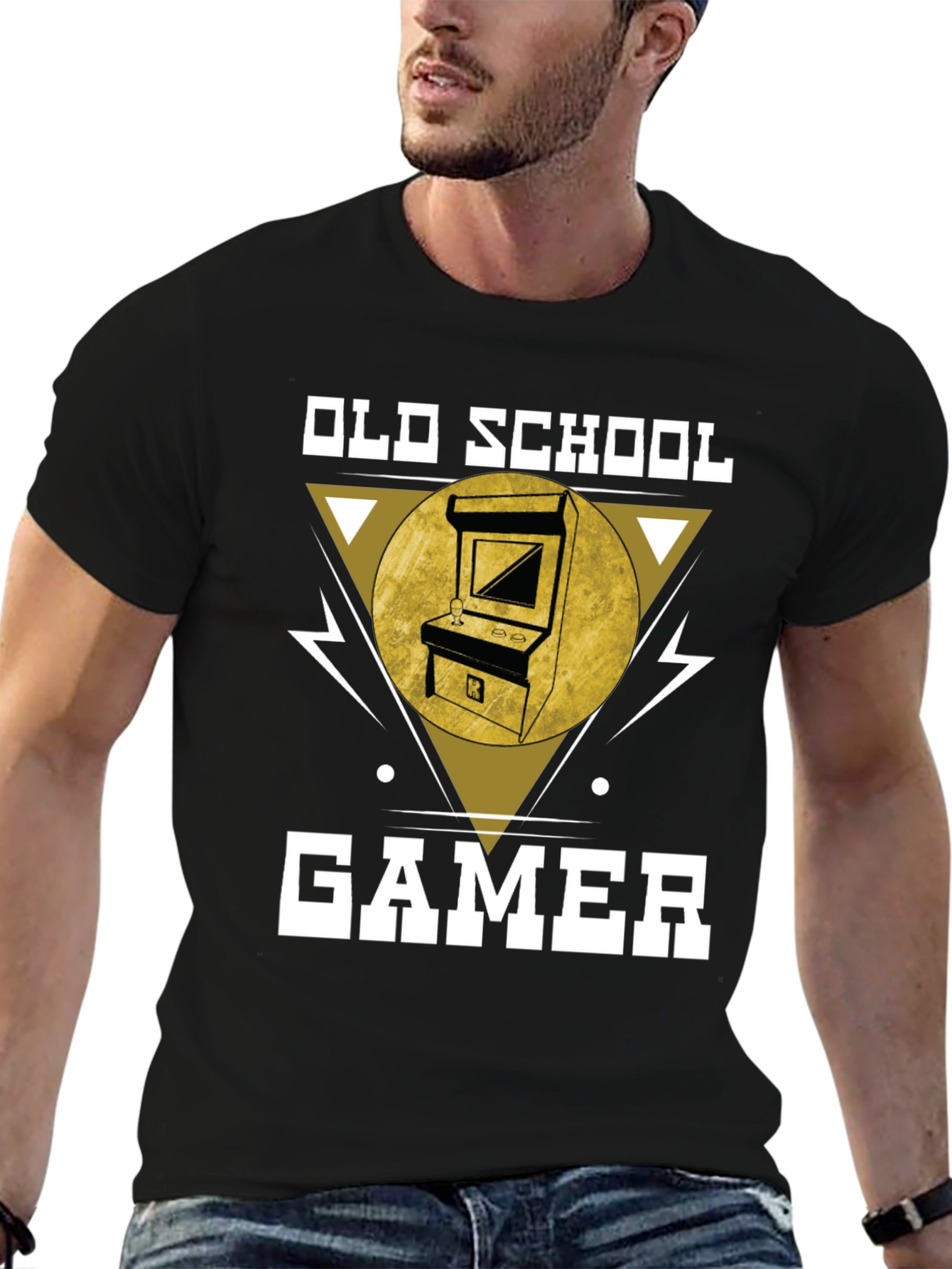Old School Gamer T-Shirt - Retro Arcade Design