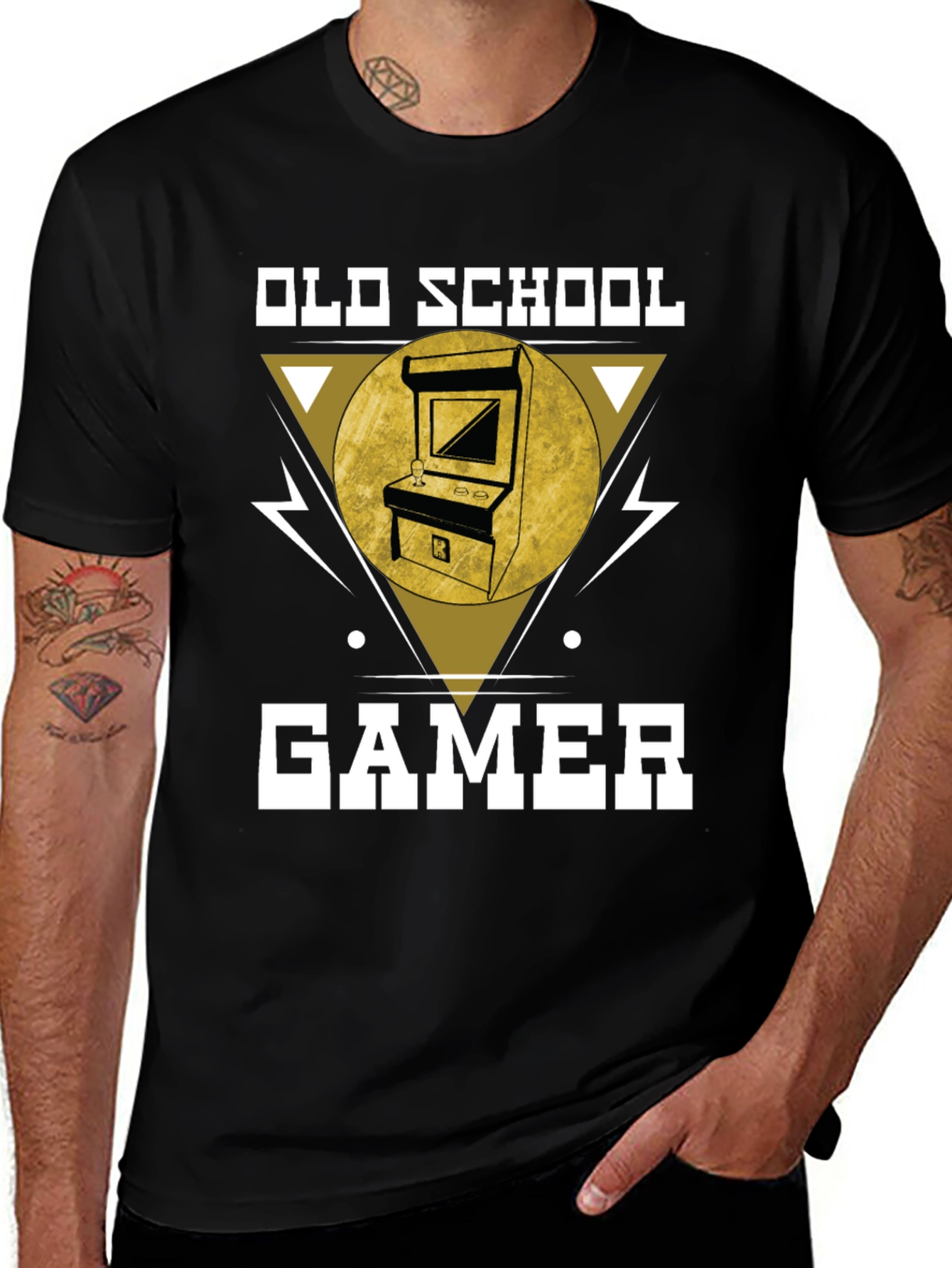 Old School Gamer T-Shirt - Retro Arcade Design