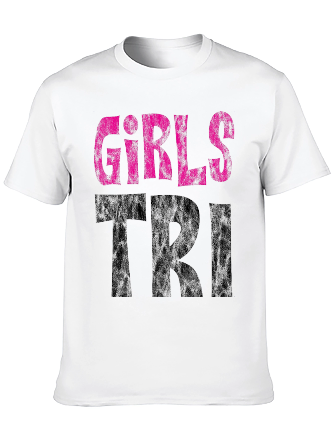 Girls Tri T-Shirt - Black Graphic Tee
