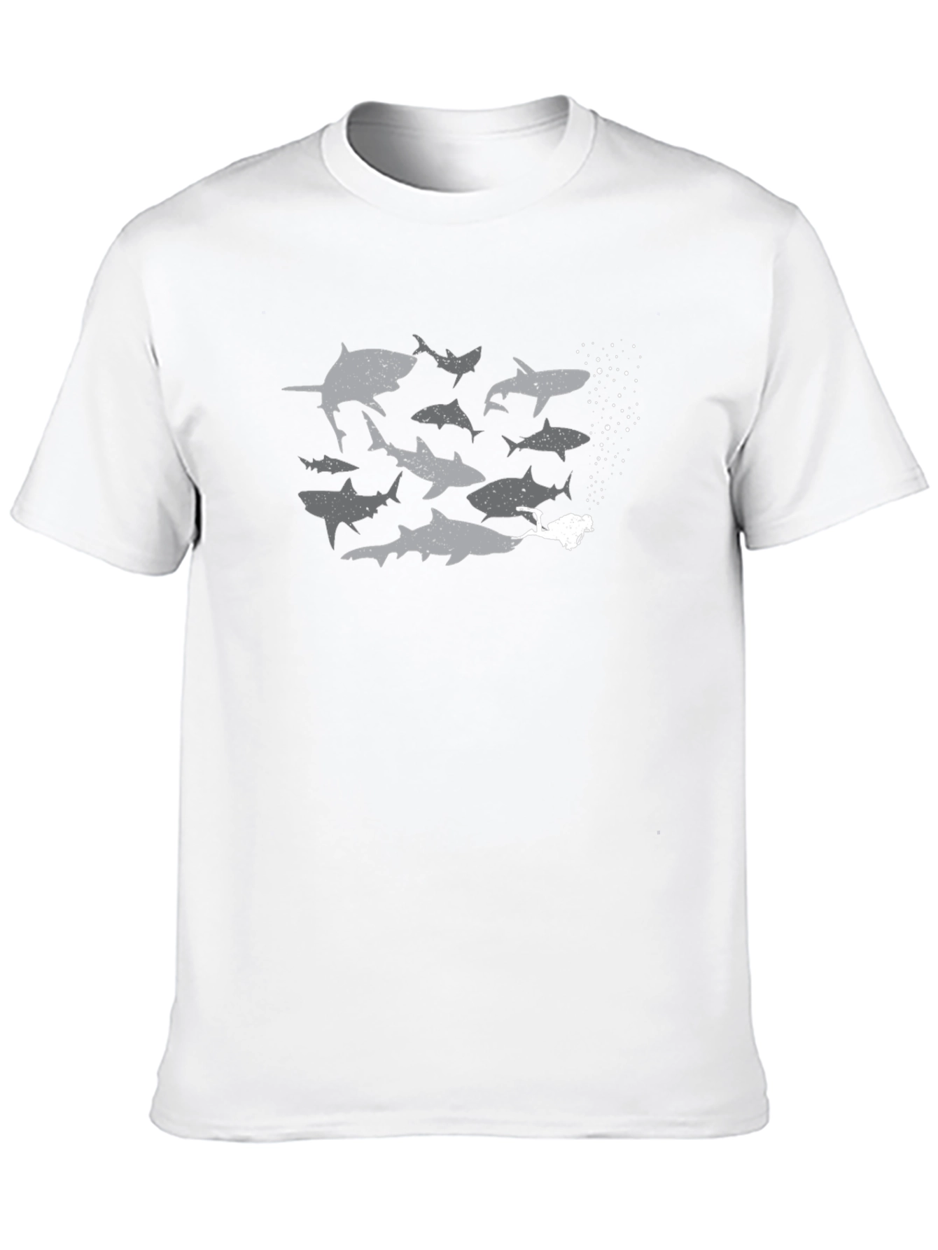Shark Diver Black T-Shirt