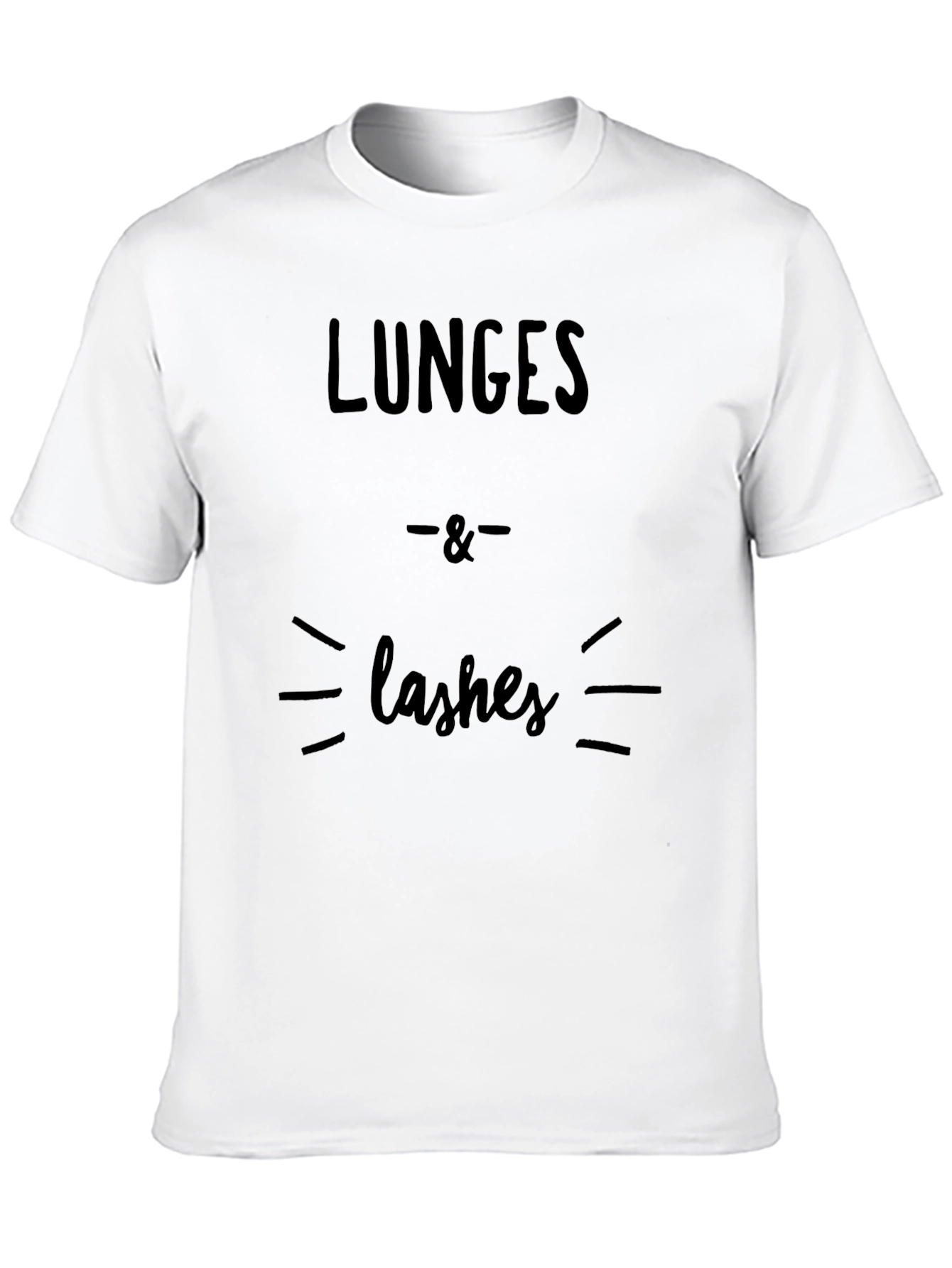 Lunges & Lashes Graphic Tee - Workout Ready!