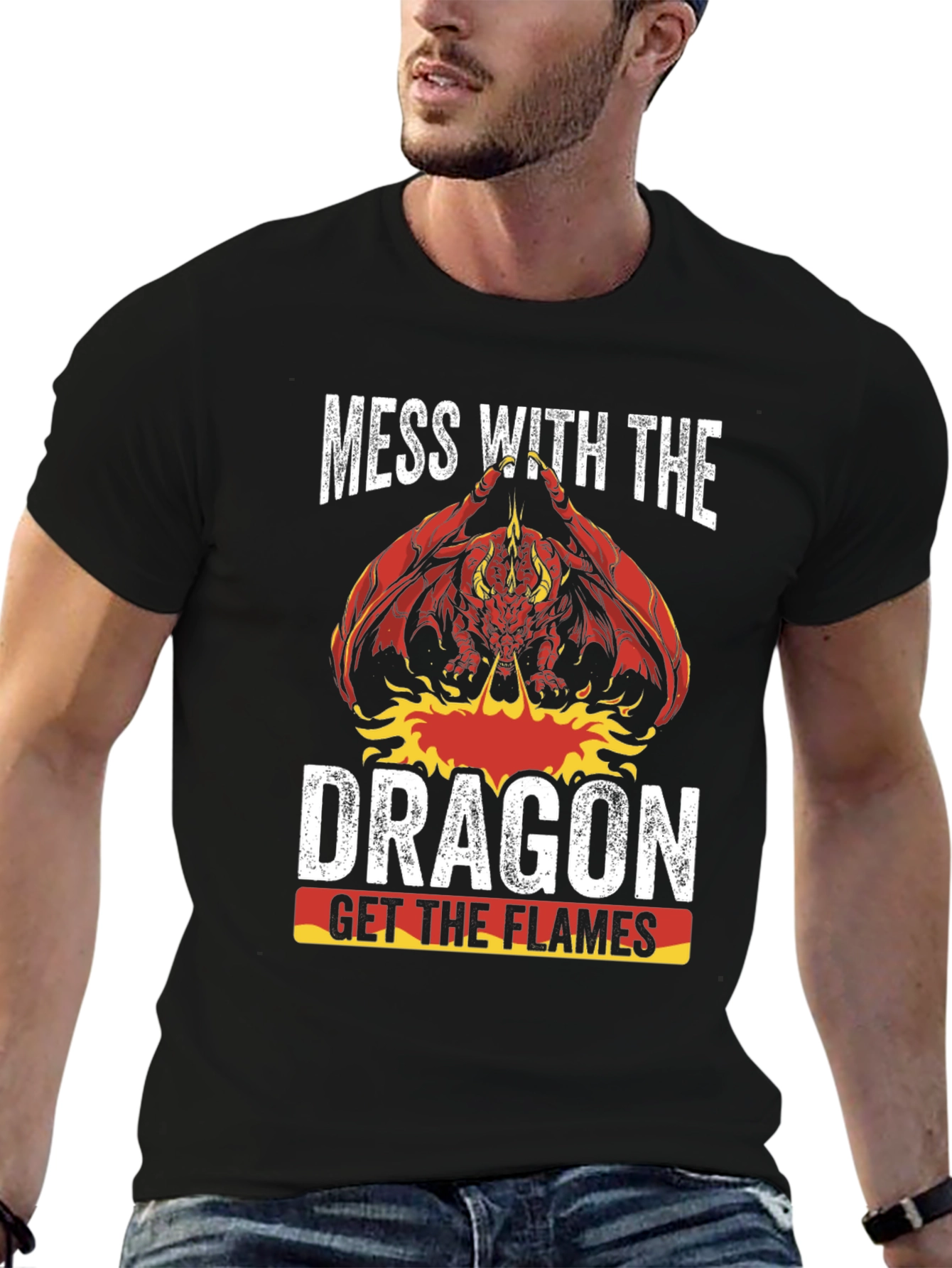 Dragon Flames Graphic T-Shirt