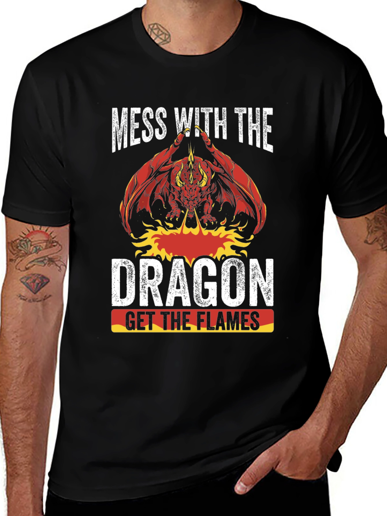 Dragon Flames Graphic T-Shirt