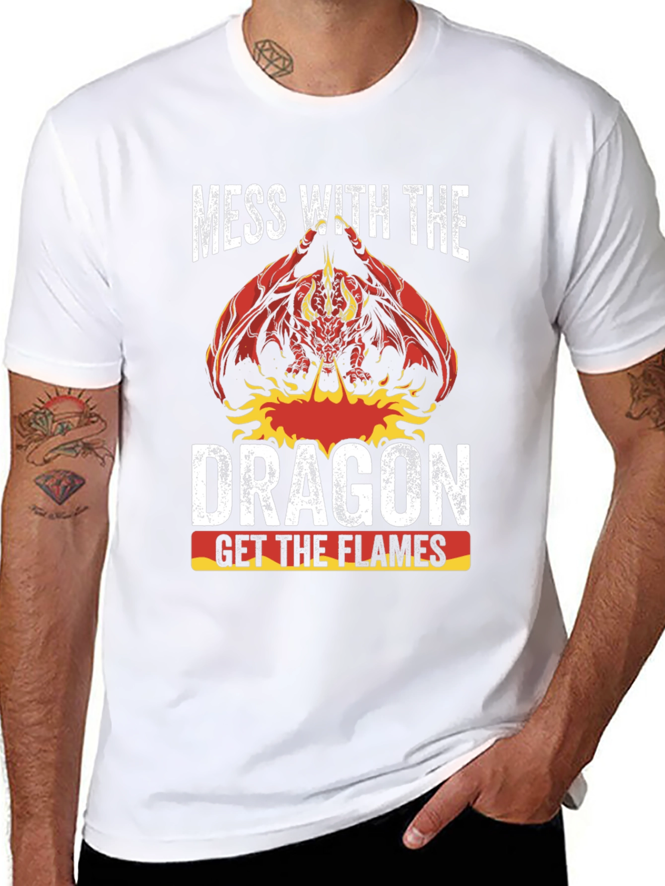 Dragon Flames Graphic T-Shirt