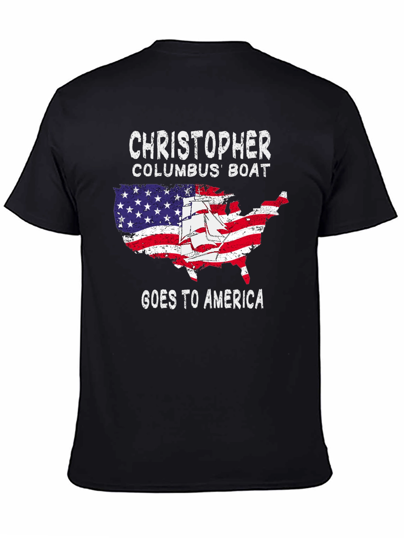 Christopher Columbus Boat Goes To America T-Shirt