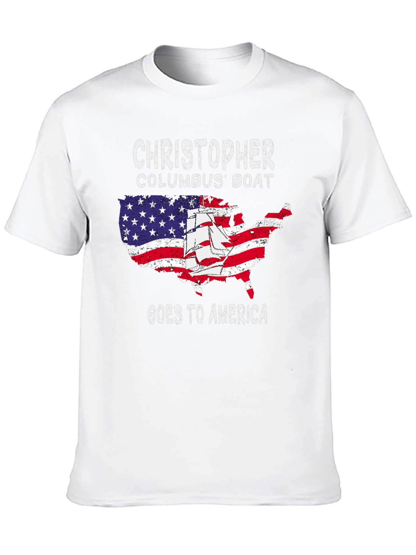Christopher Columbus Boat Goes To America T-Shirt