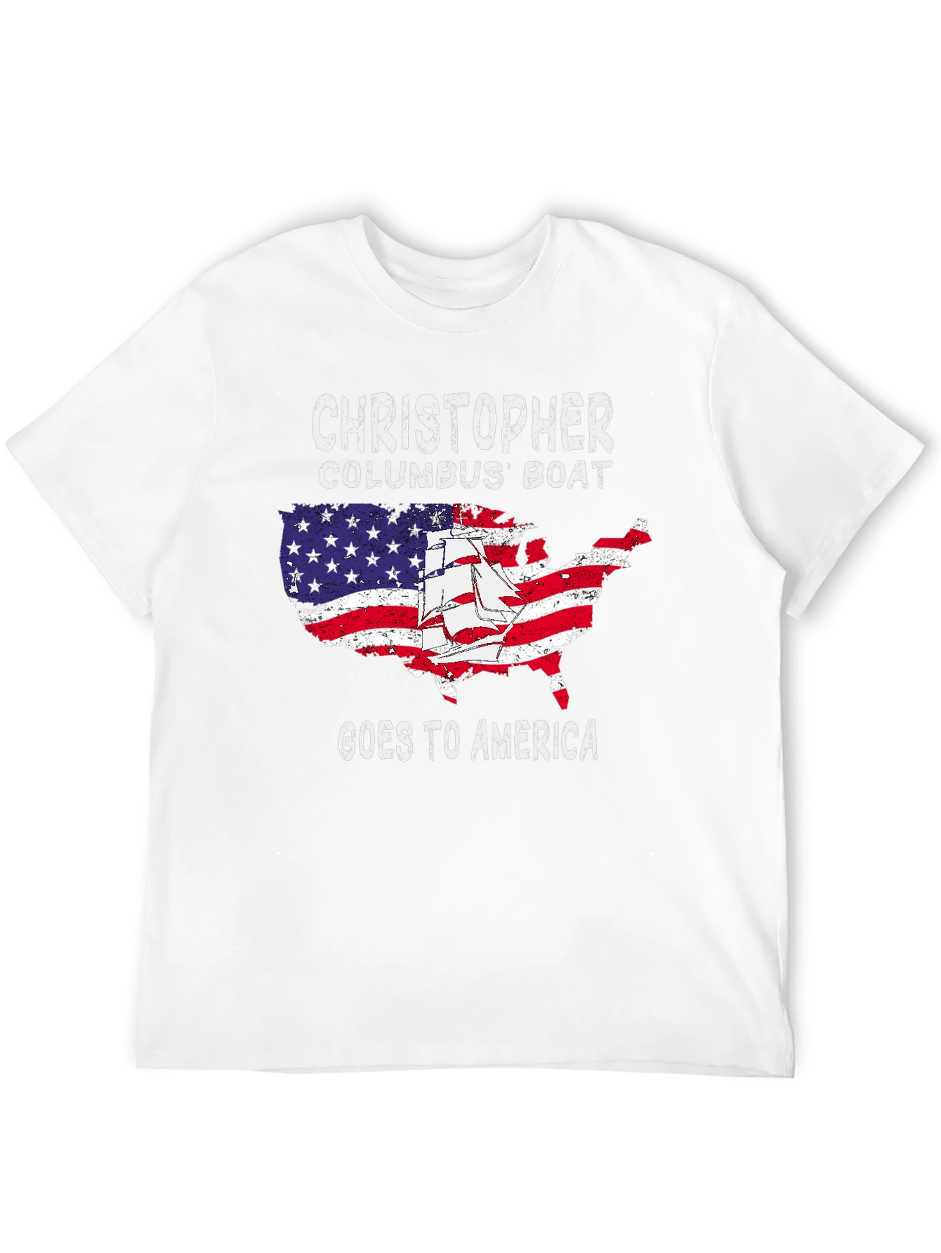 Christopher Columbus Boat Goes To America T-Shirt