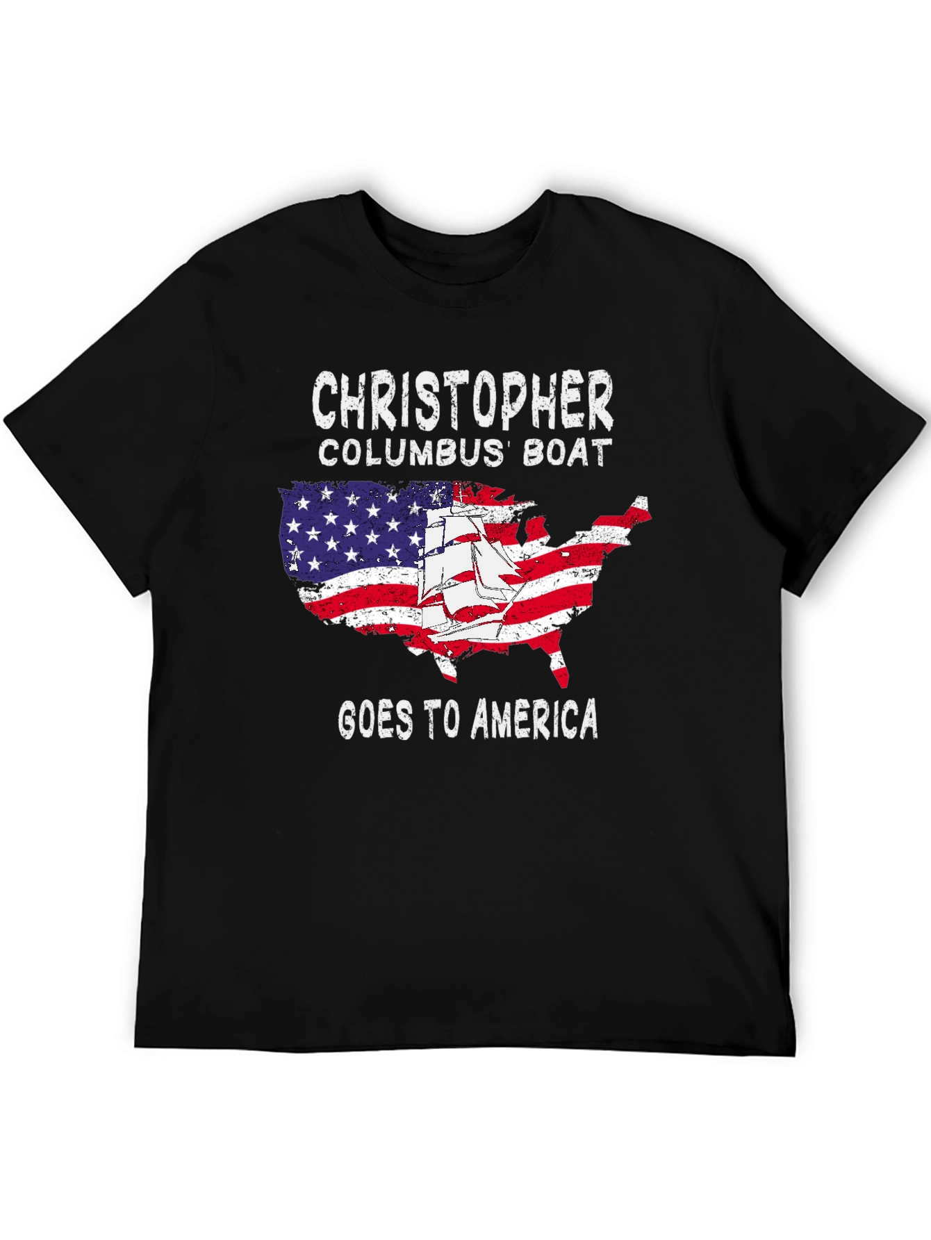 Christopher Columbus Boat Goes To America T-Shirt