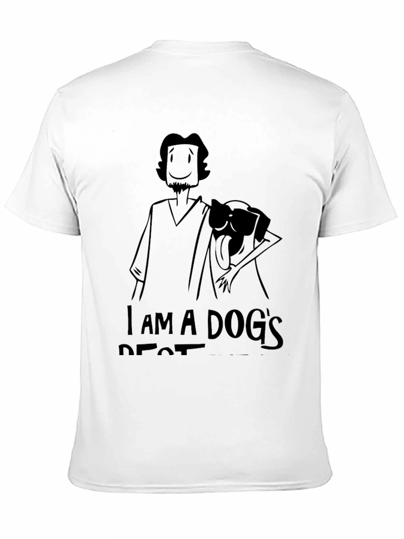 Mens I am a Dogs Best Friend Black T-Shirt