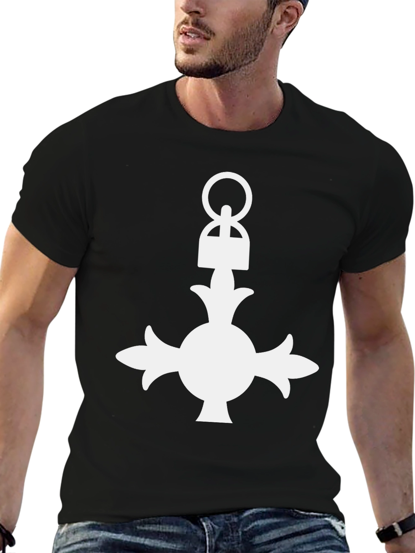 Black T-Shirt with White Alchemical Symbol