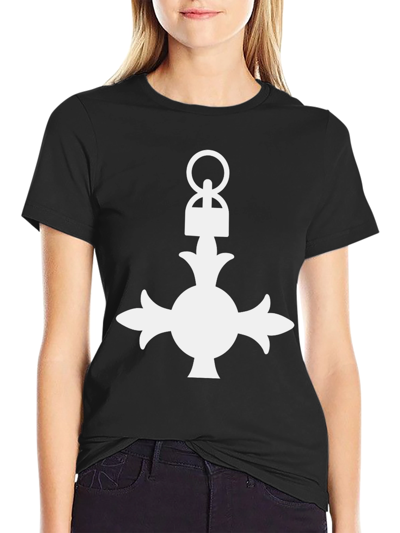 Black T-Shirt with White Alchemical Symbol