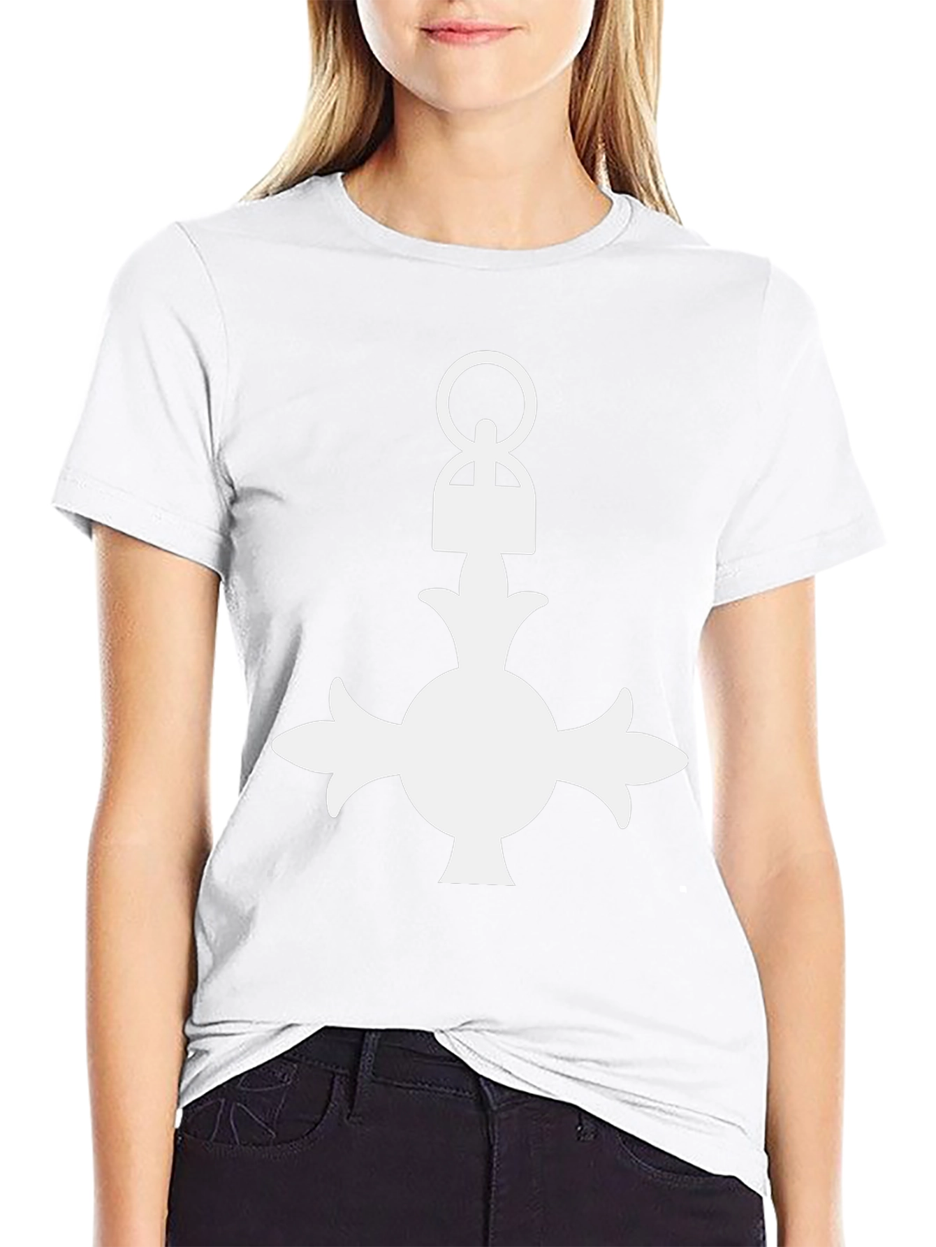 Black T-Shirt with White Alchemical Symbol