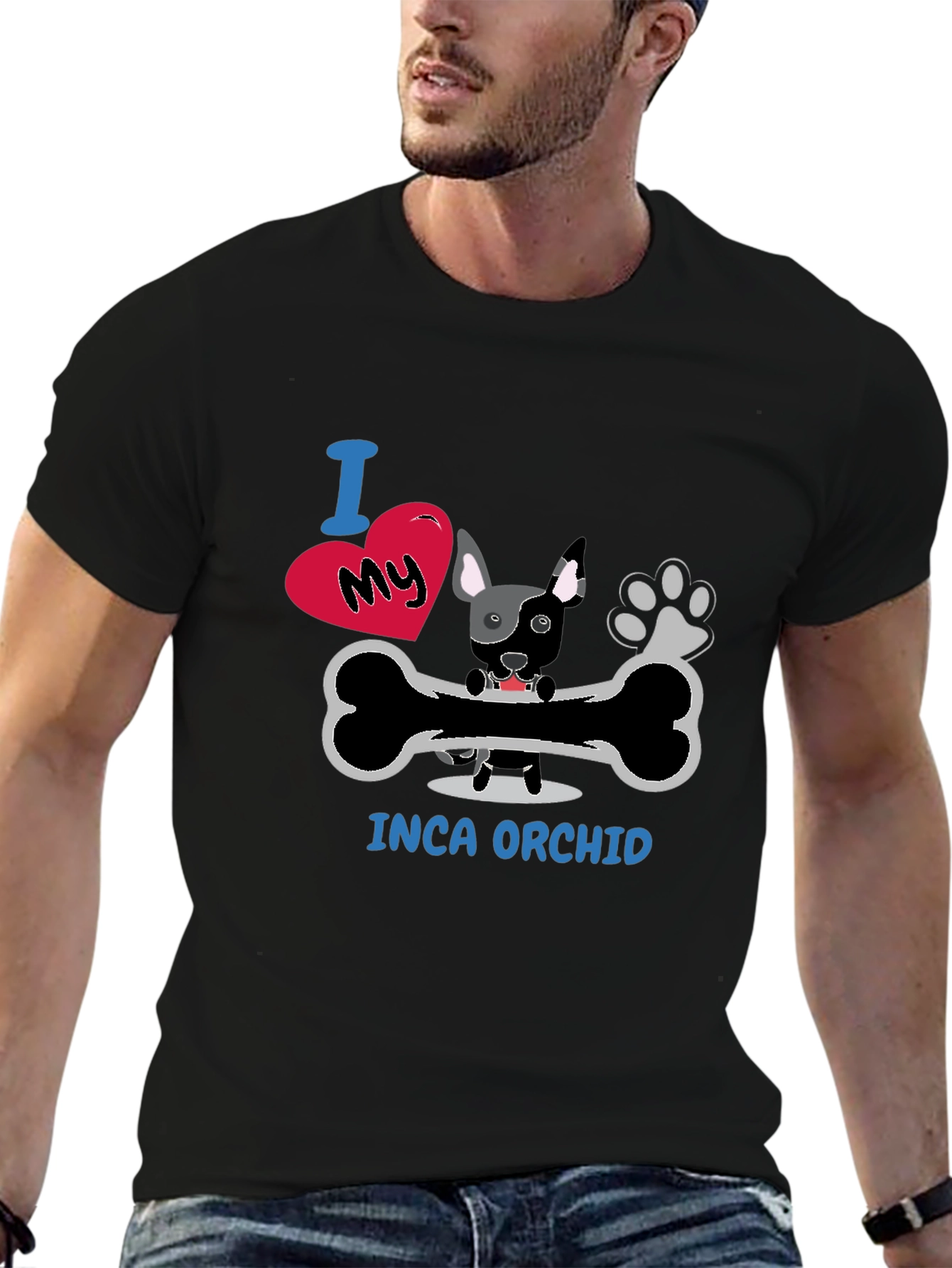 I Love My Inca Orchid Dog T-Shirt
