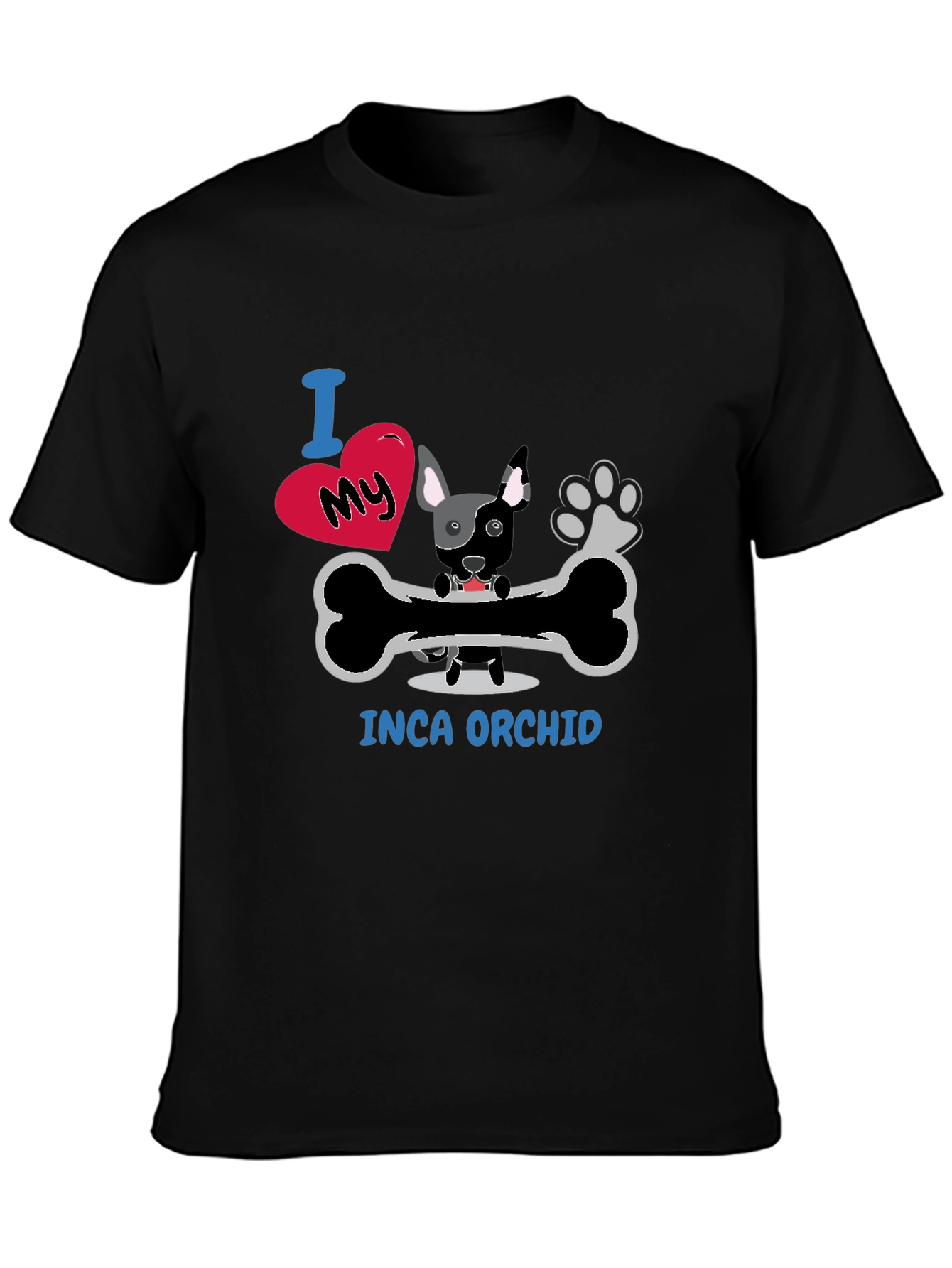 I Love My Inca Orchid Dog T-Shirt