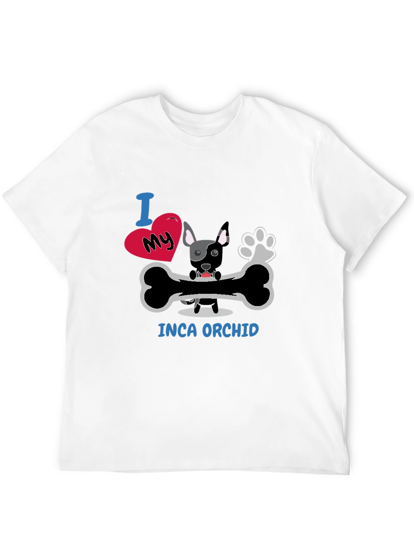 I Love My Inca Orchid Dog T-Shirt