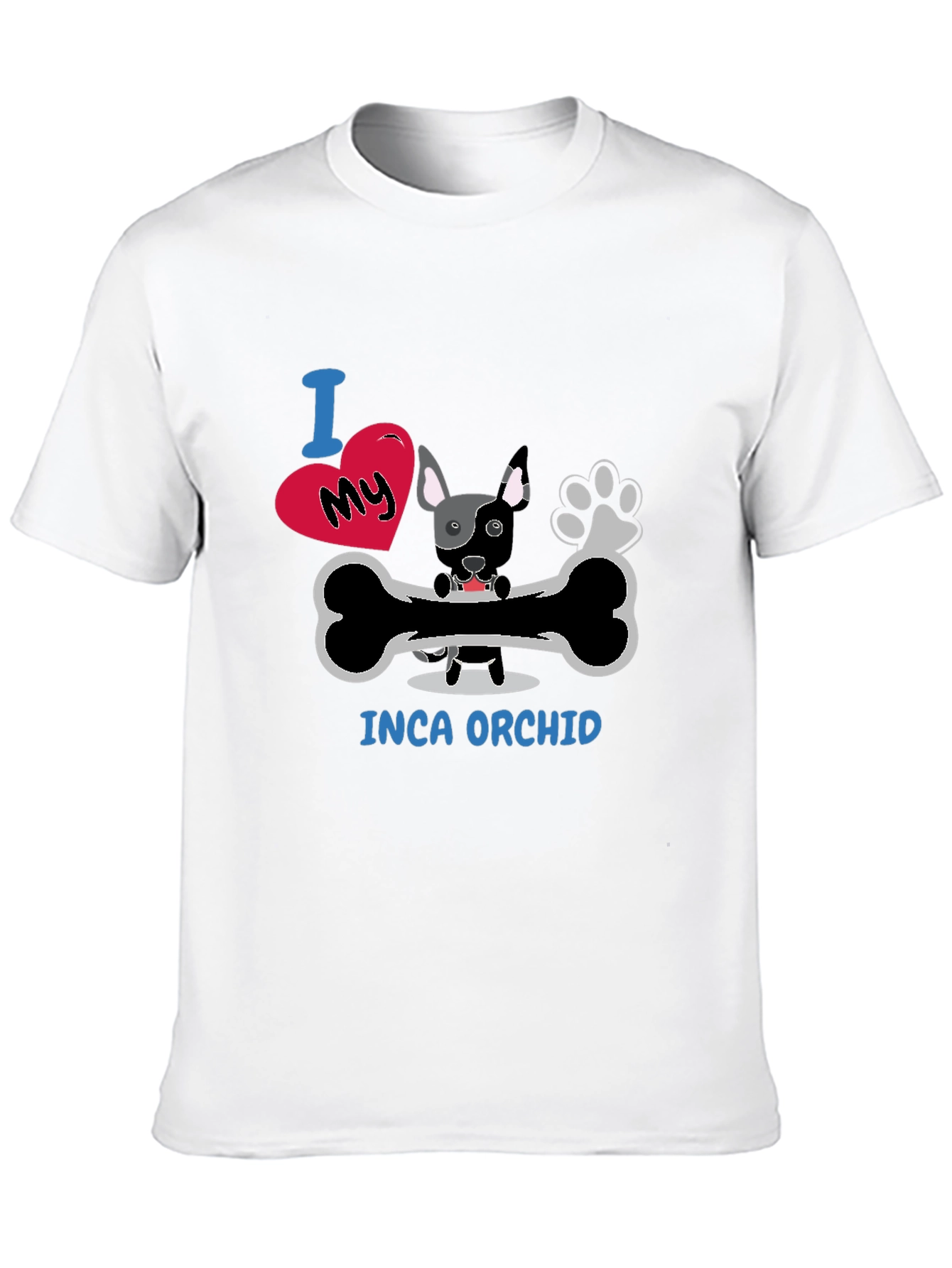 I Love My Inca Orchid Dog T-Shirt