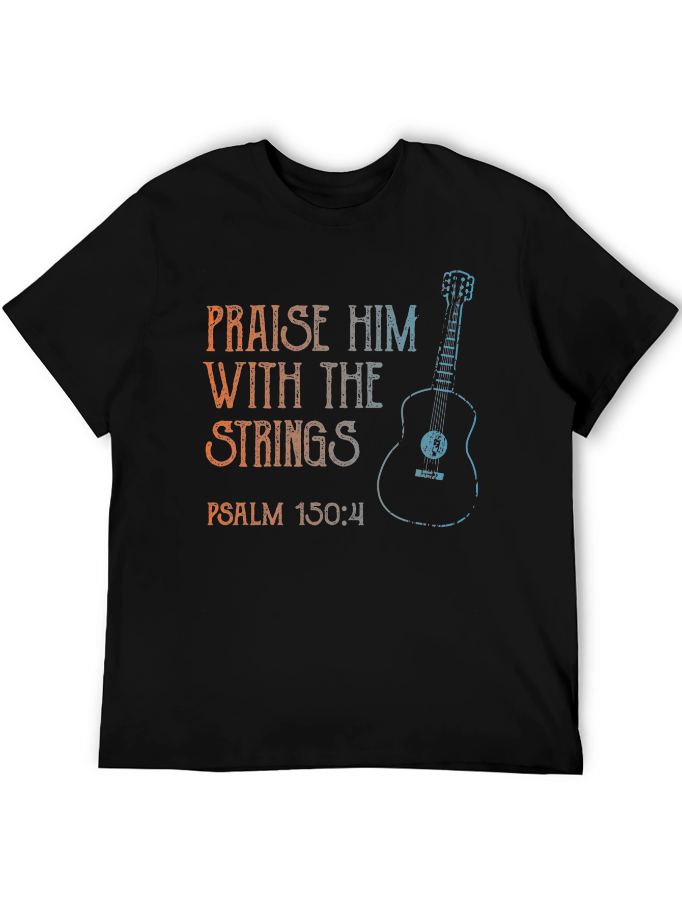 Praise Him With Strings Black T-Shirt