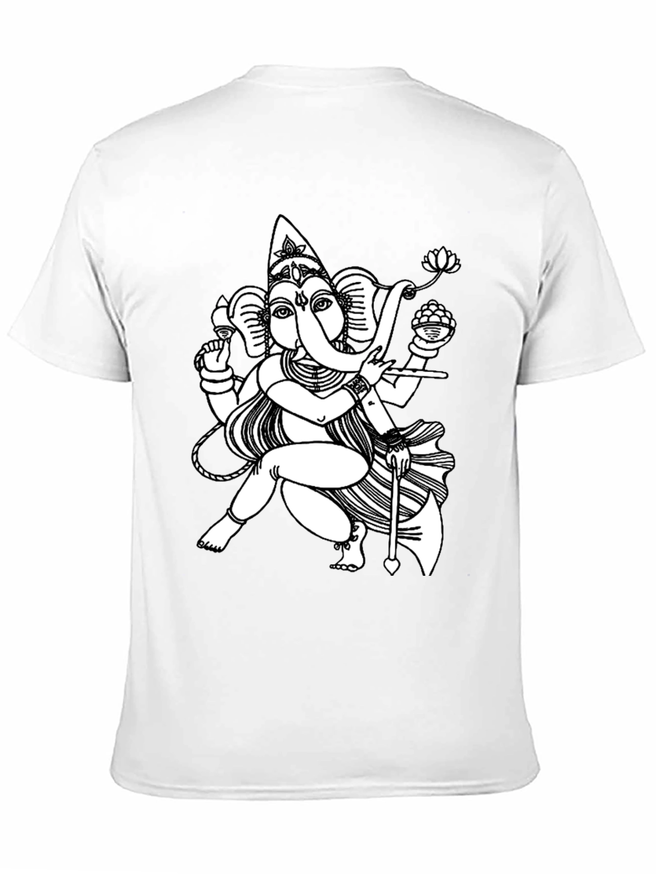 Ganesh Graphic Print Tee - Black Casual Shirt