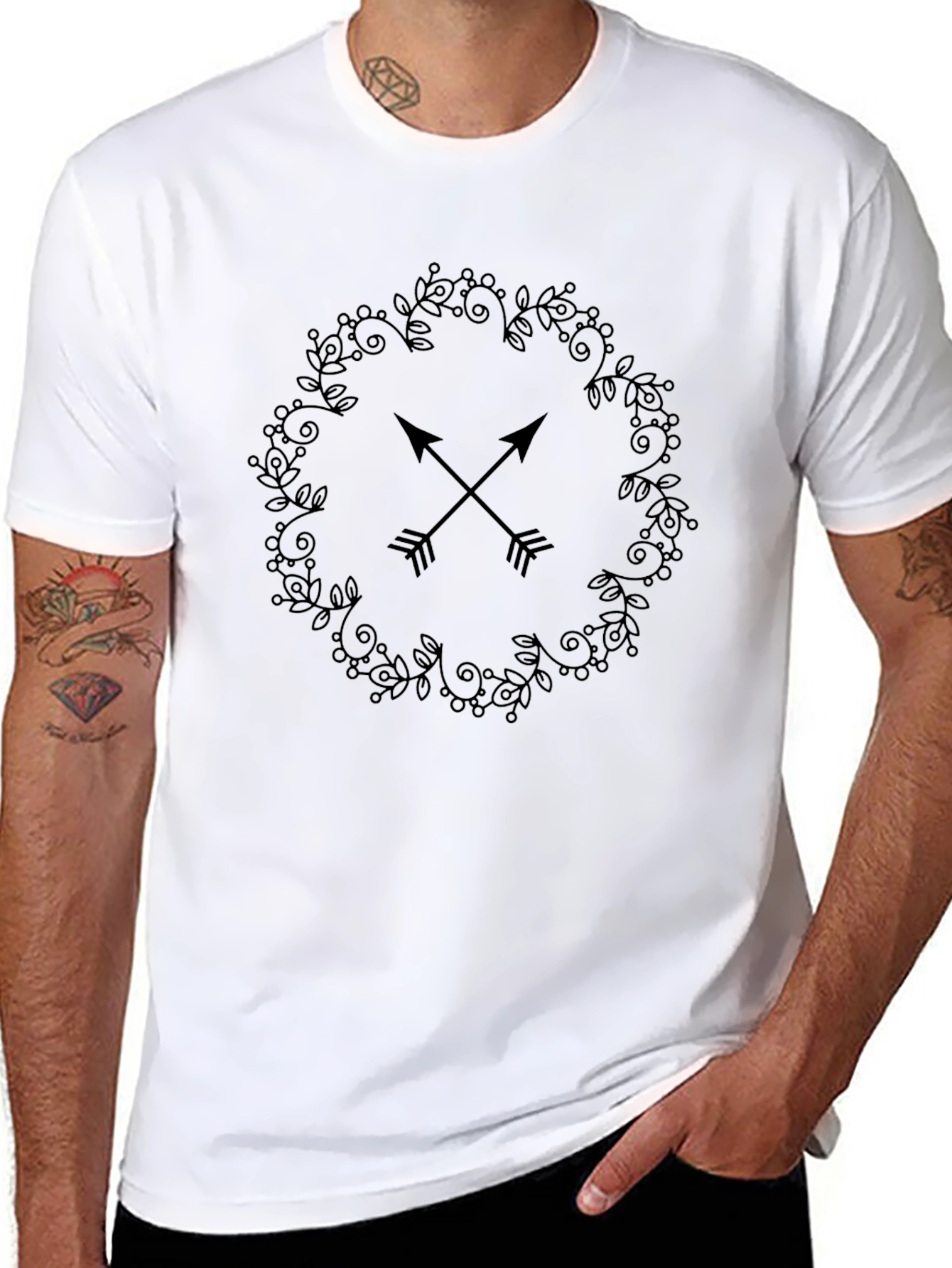 Floral Arrows Graphic T-Shirt