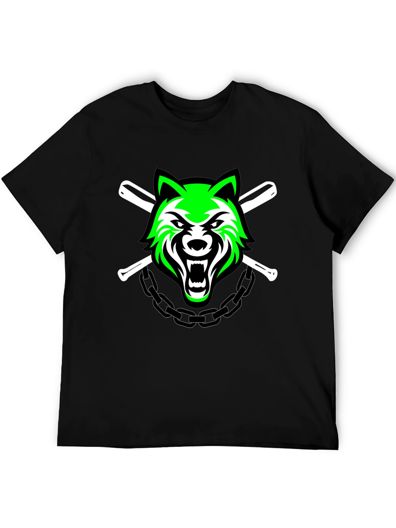 Wolf Baseball T-Shirt: Fierce Design
