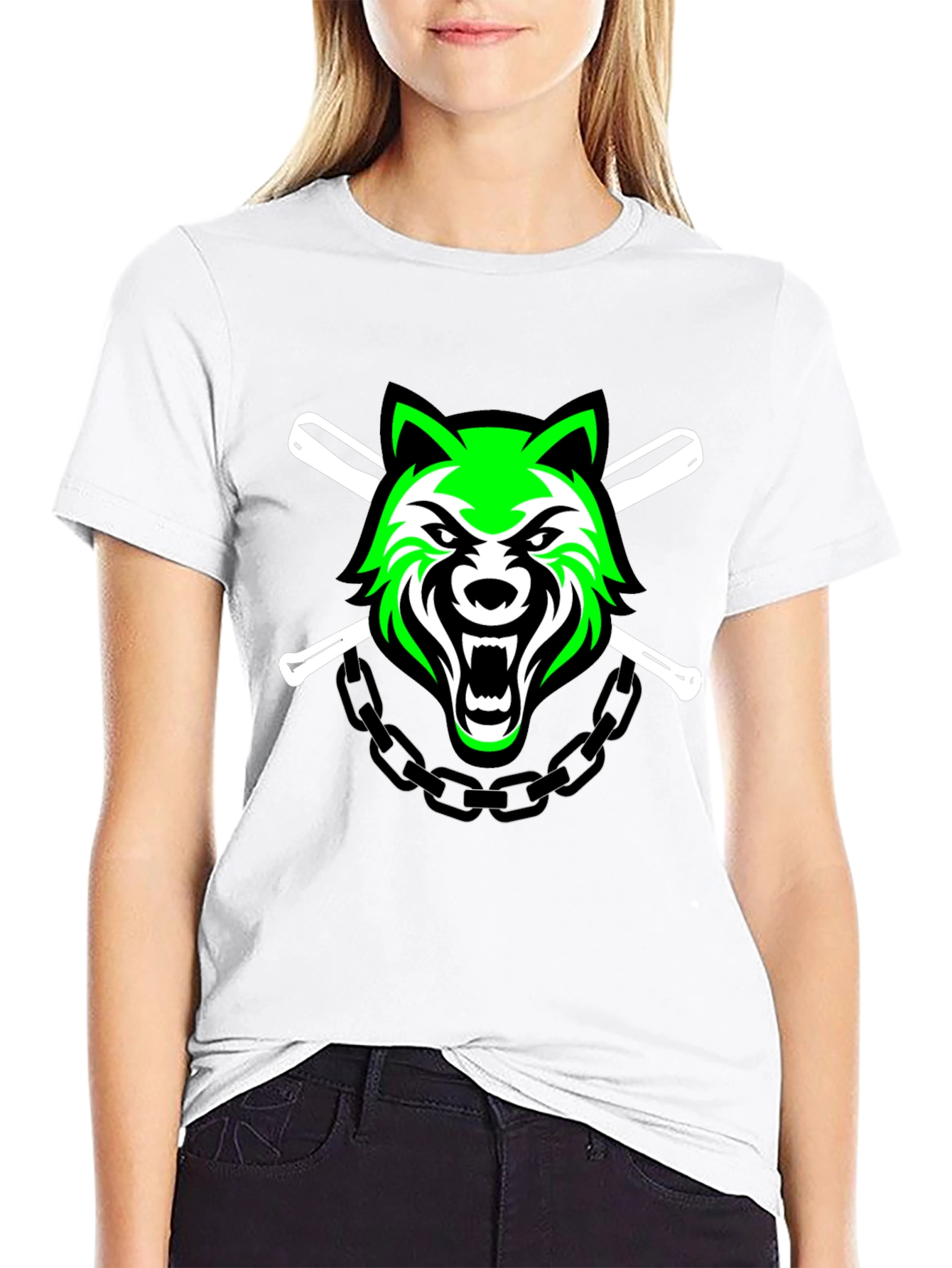 Wolf Baseball T-Shirt: Fierce Design
