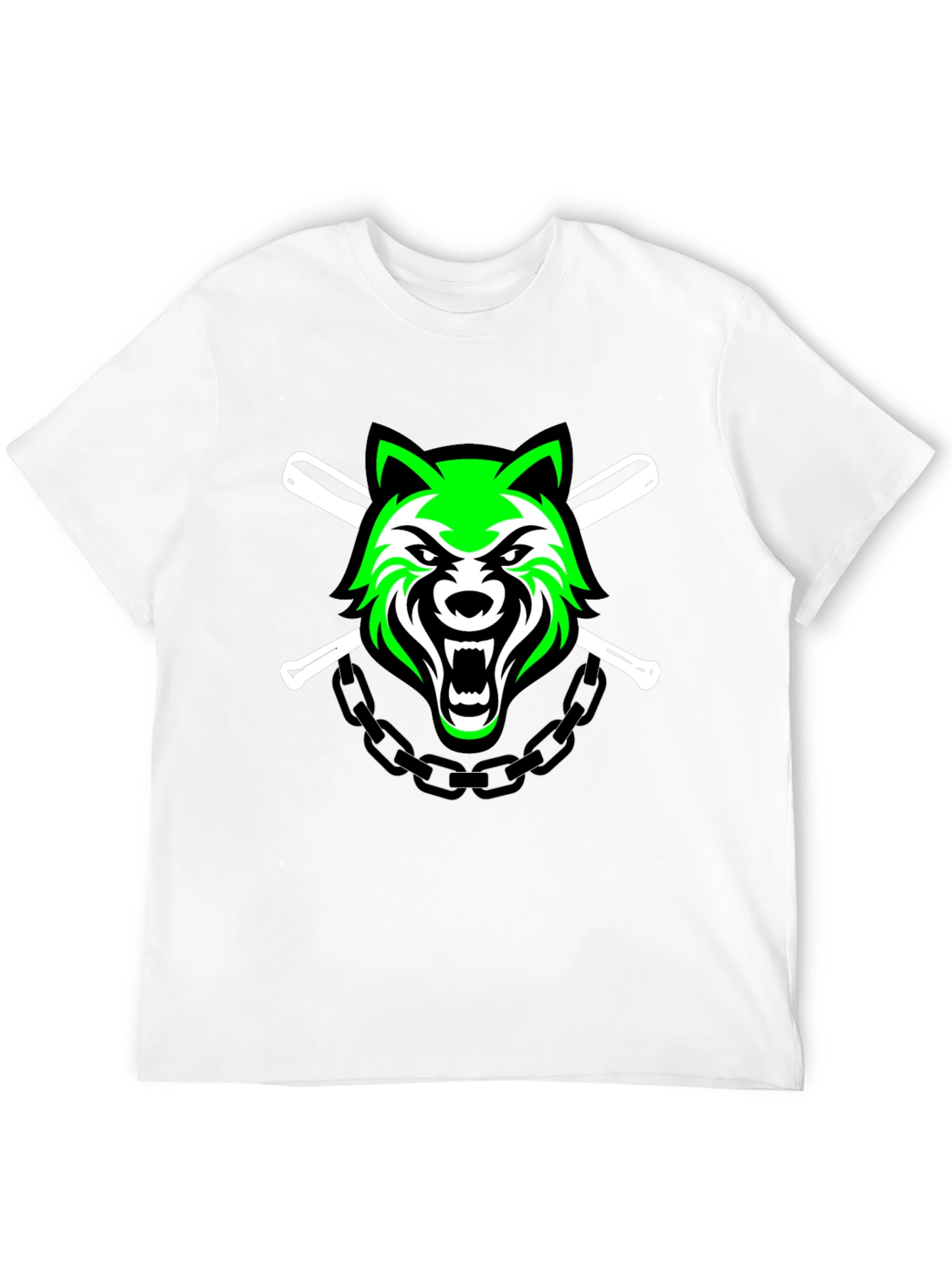 Wolf Baseball T-Shirt: Fierce Design