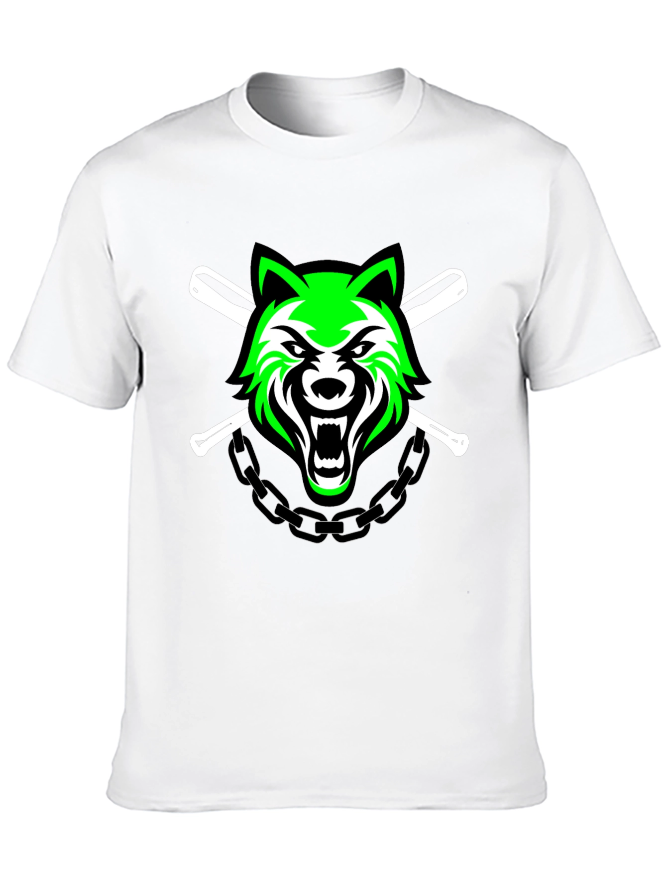 Wolf Baseball T-Shirt: Fierce Design
