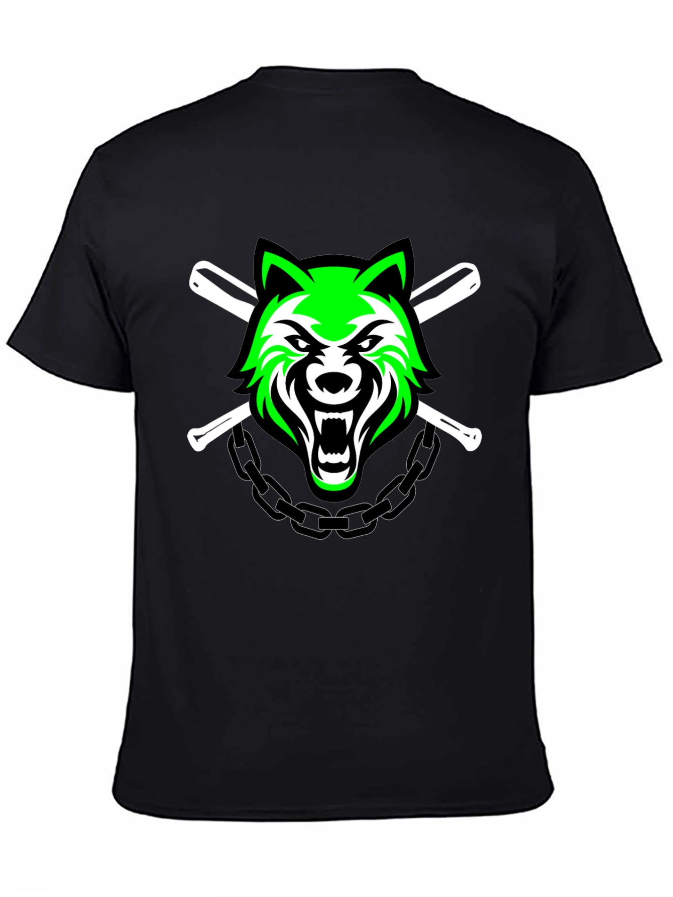 Wolf Baseball T-Shirt: Fierce Design
