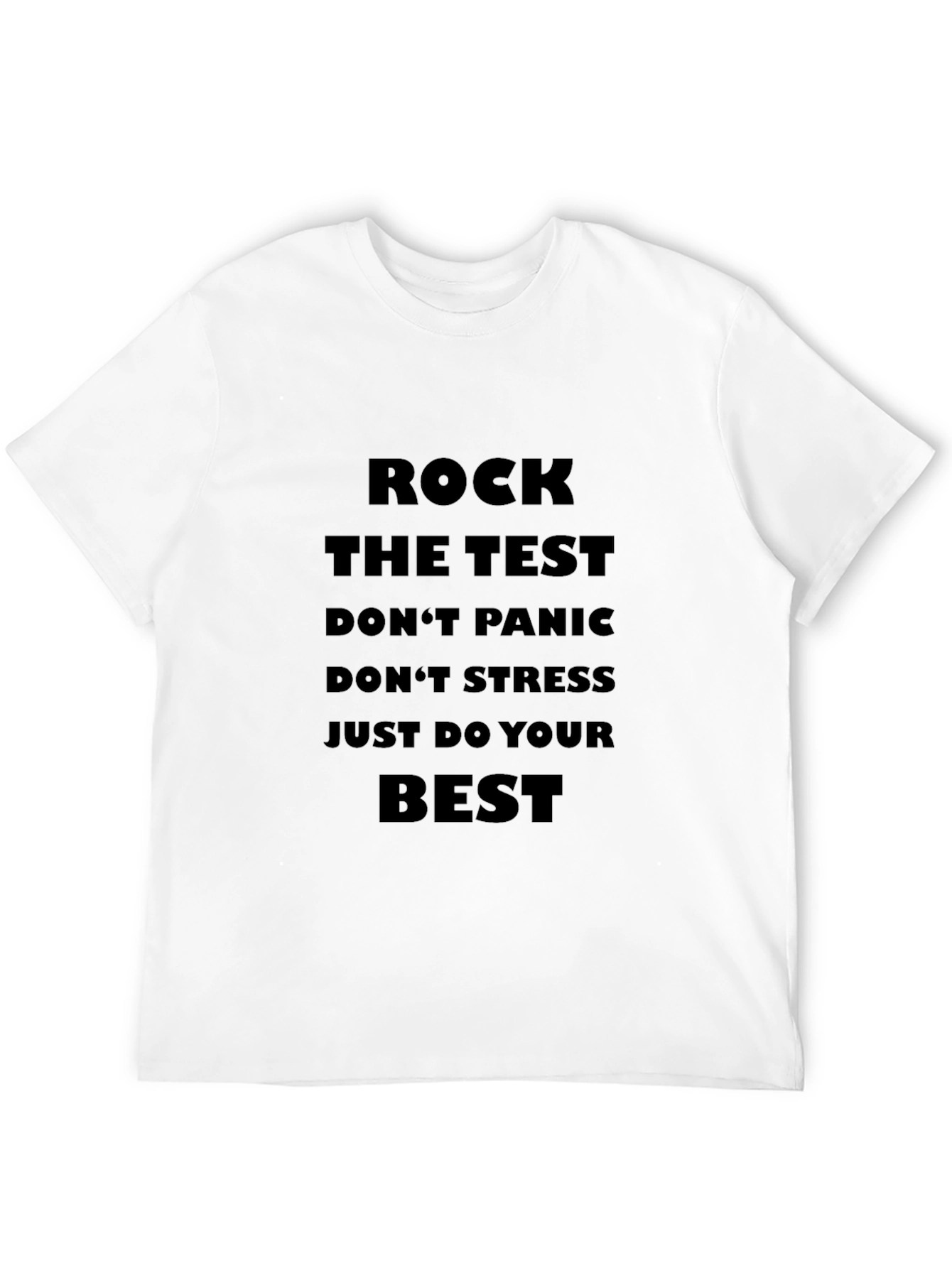 Rock The Test Graphic Tee - Motivational Shirt