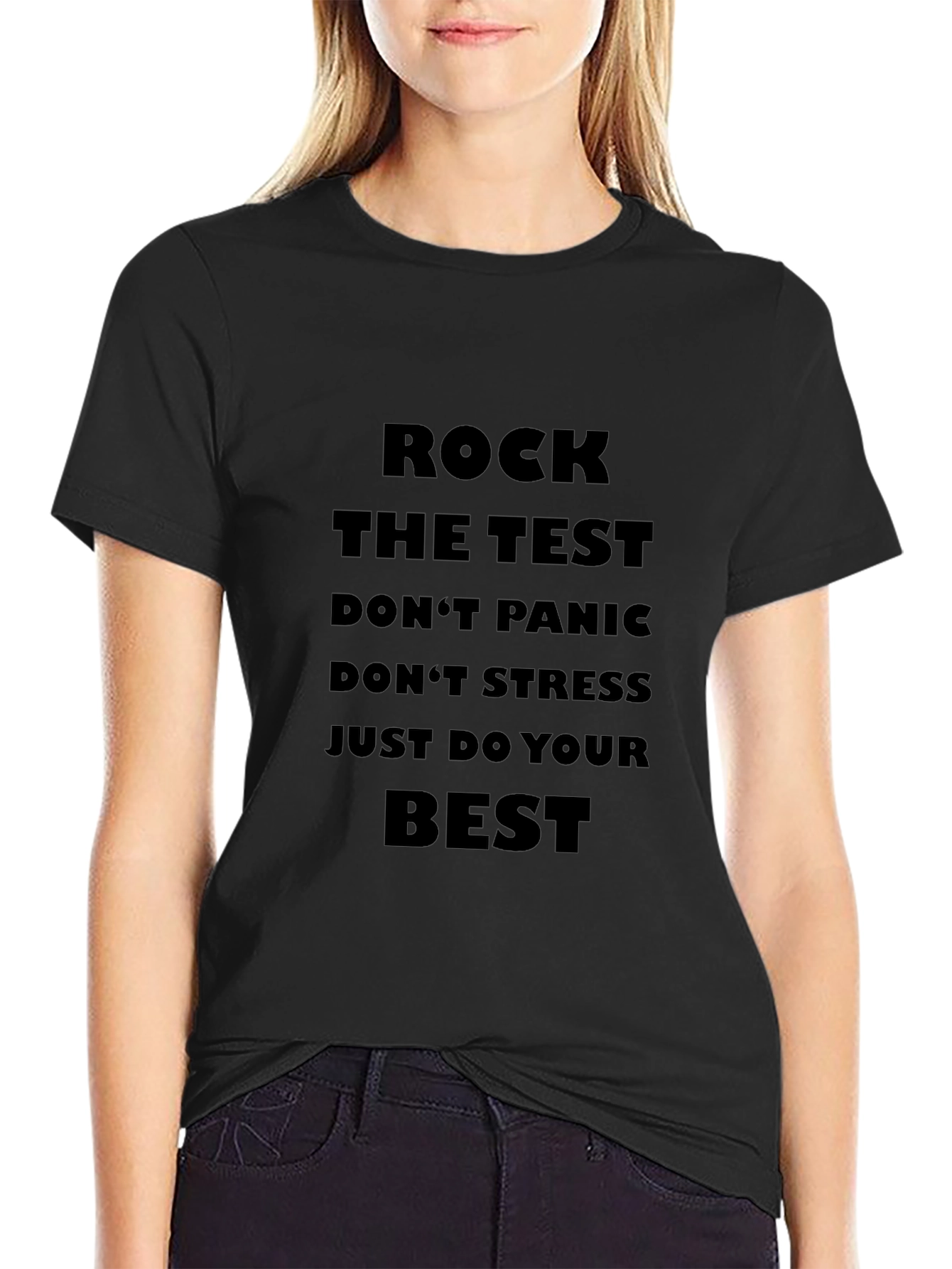 Rock The Test Graphic Tee - Motivational Shirt