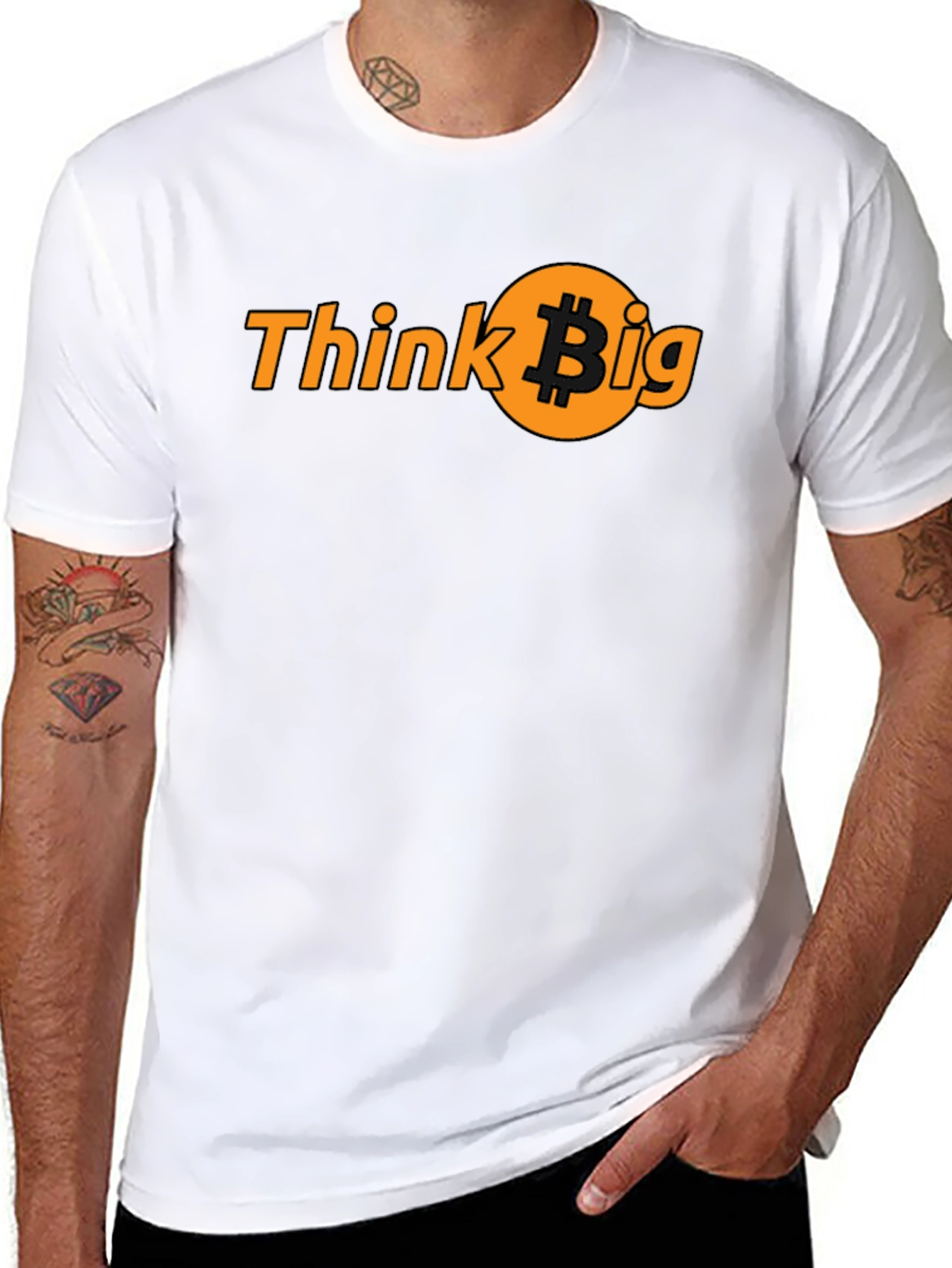 Think Big Bitcoin T-Shirt - Crypto Investor Tee