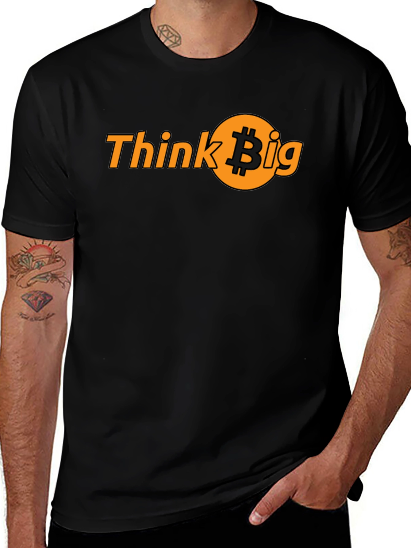 Think Big Bitcoin T-Shirt - Crypto Investor Tee