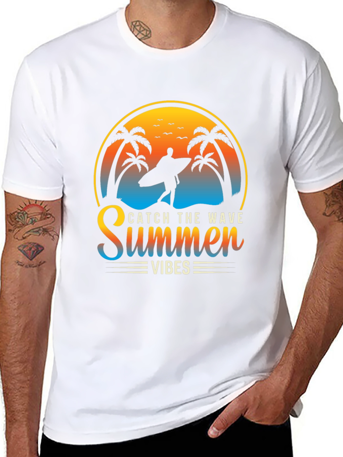Summer Vibes Graphic Tee - Catch the Wave