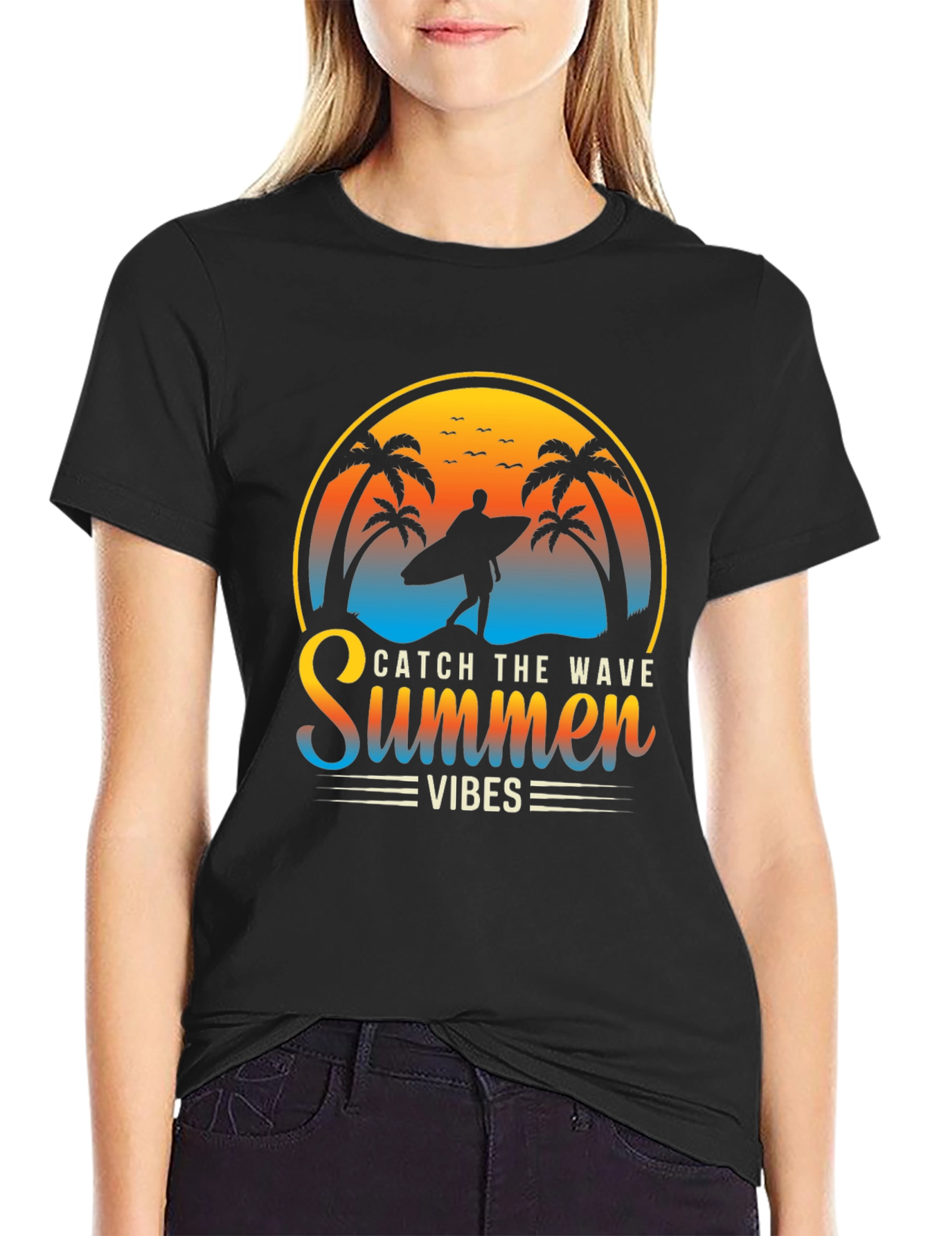 Summer Vibes Graphic Tee - Catch the Wave