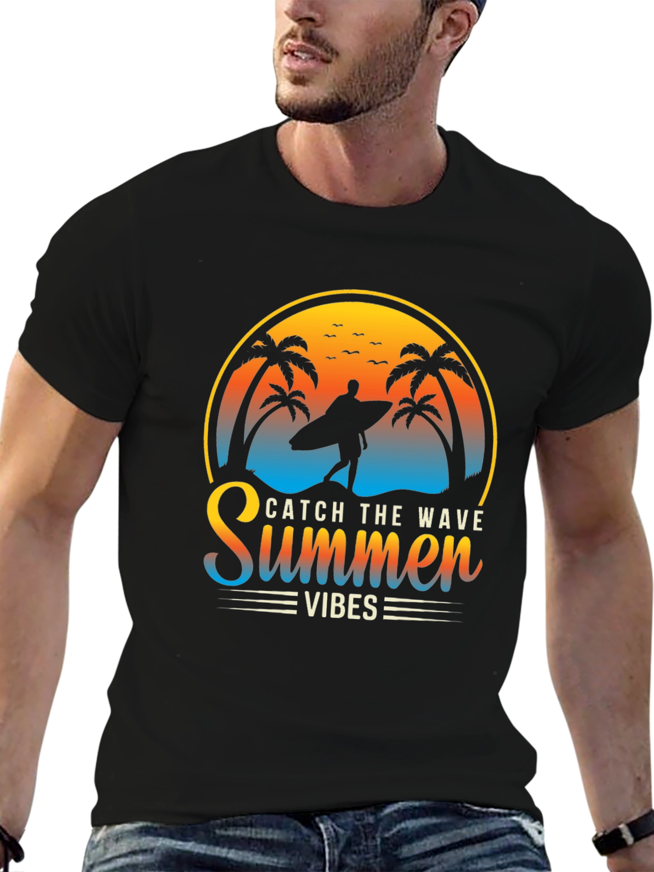 Summer Vibes Graphic Tee - Catch the Wave