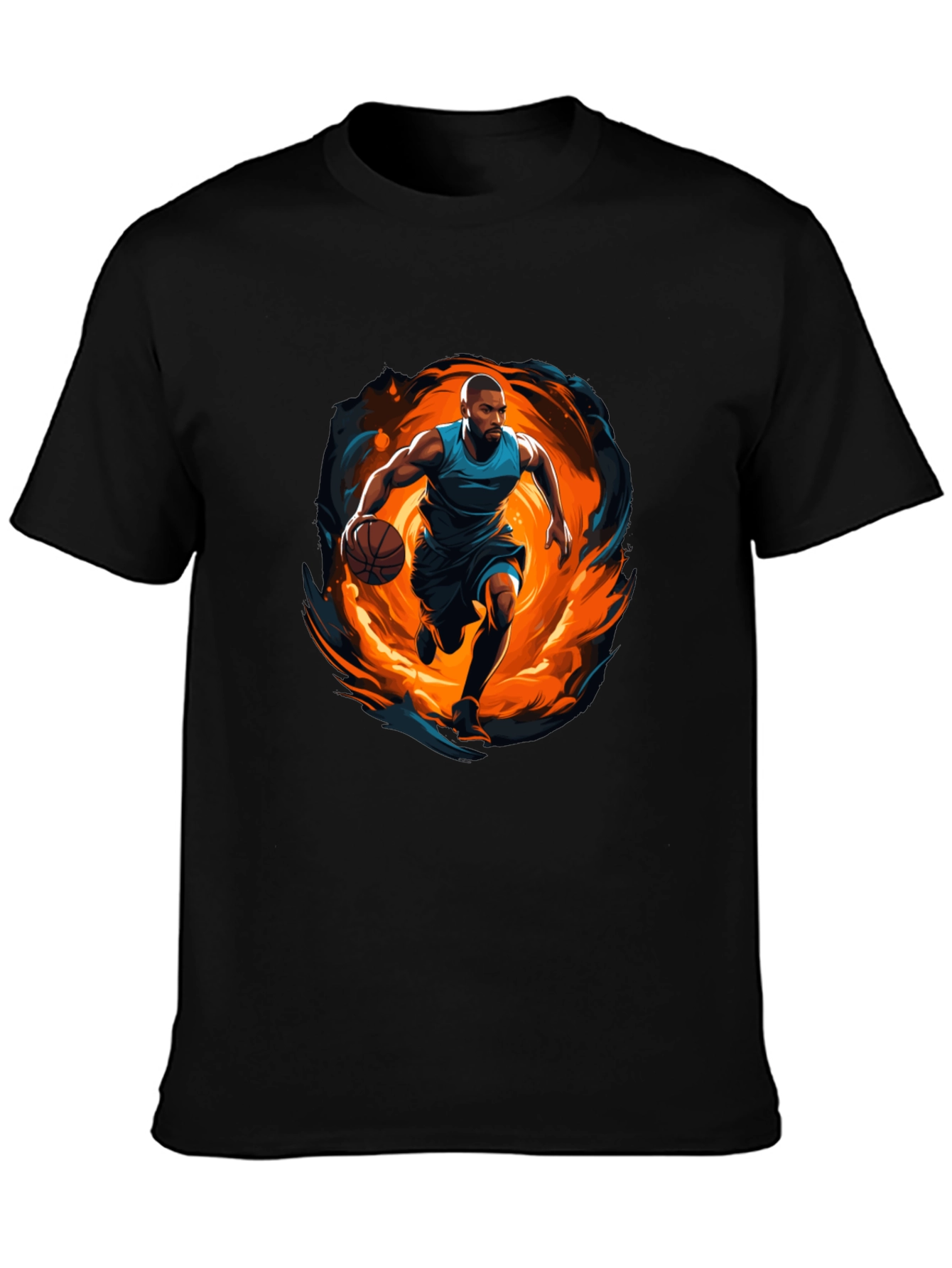 Basketball Player Graphic Black T-Shirt