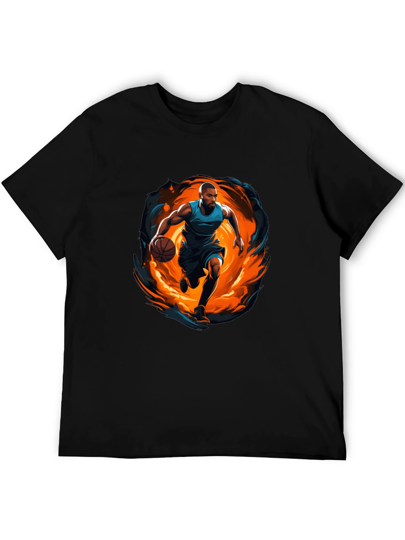 Basketball Player Graphic Black T-Shirt