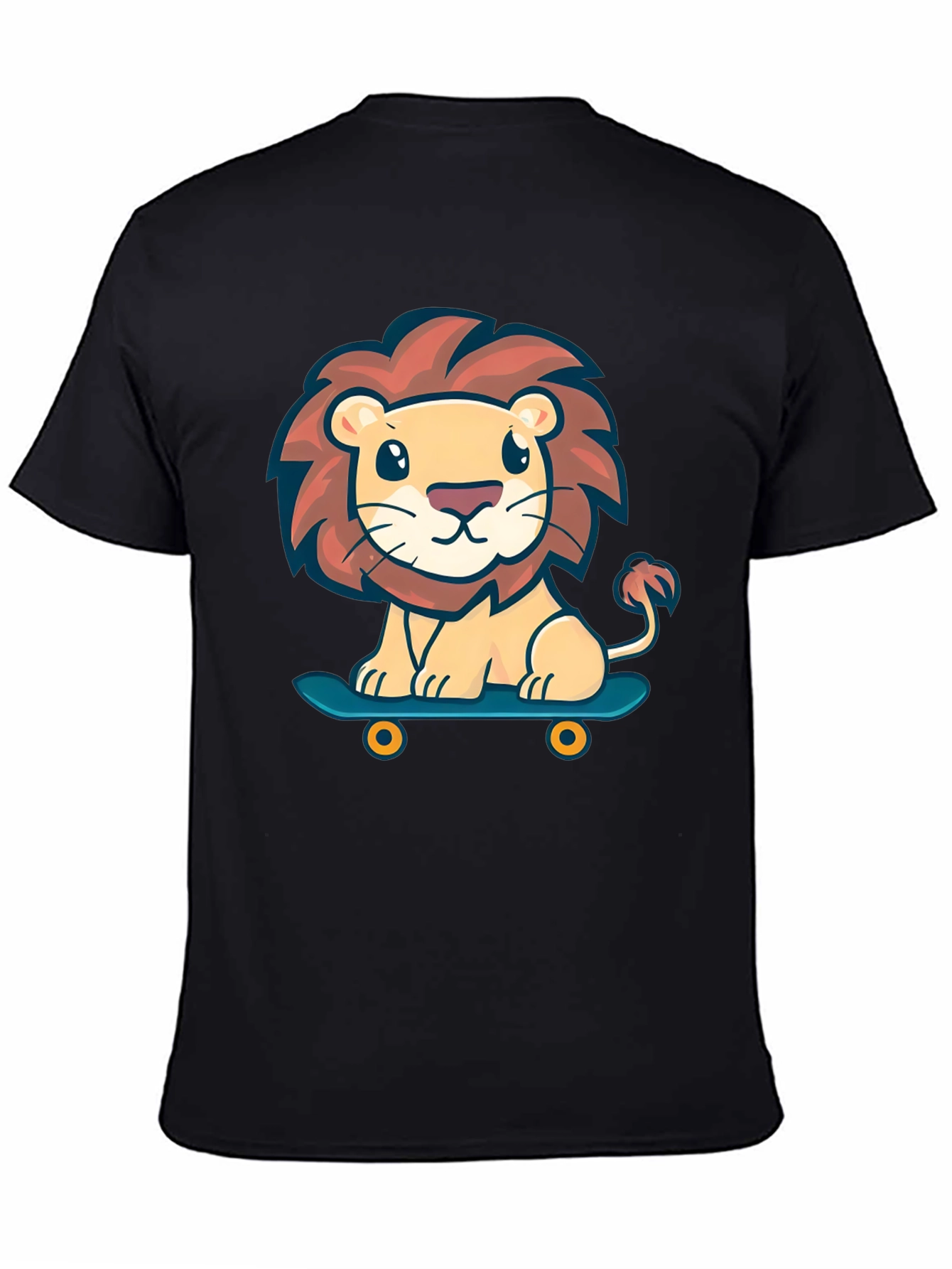 Cute Lion Skateboard Graphic T-Shirt