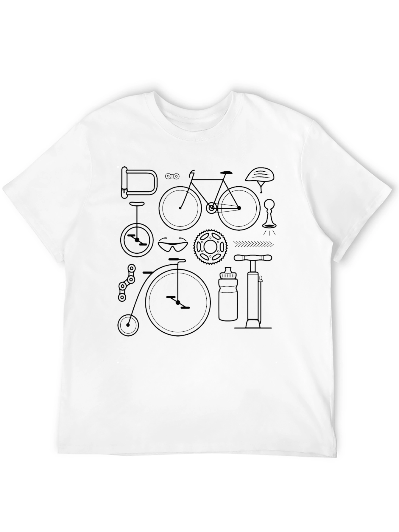 Black Bicycle Graphic T-Shirt: Cycling Enthusiast Tee