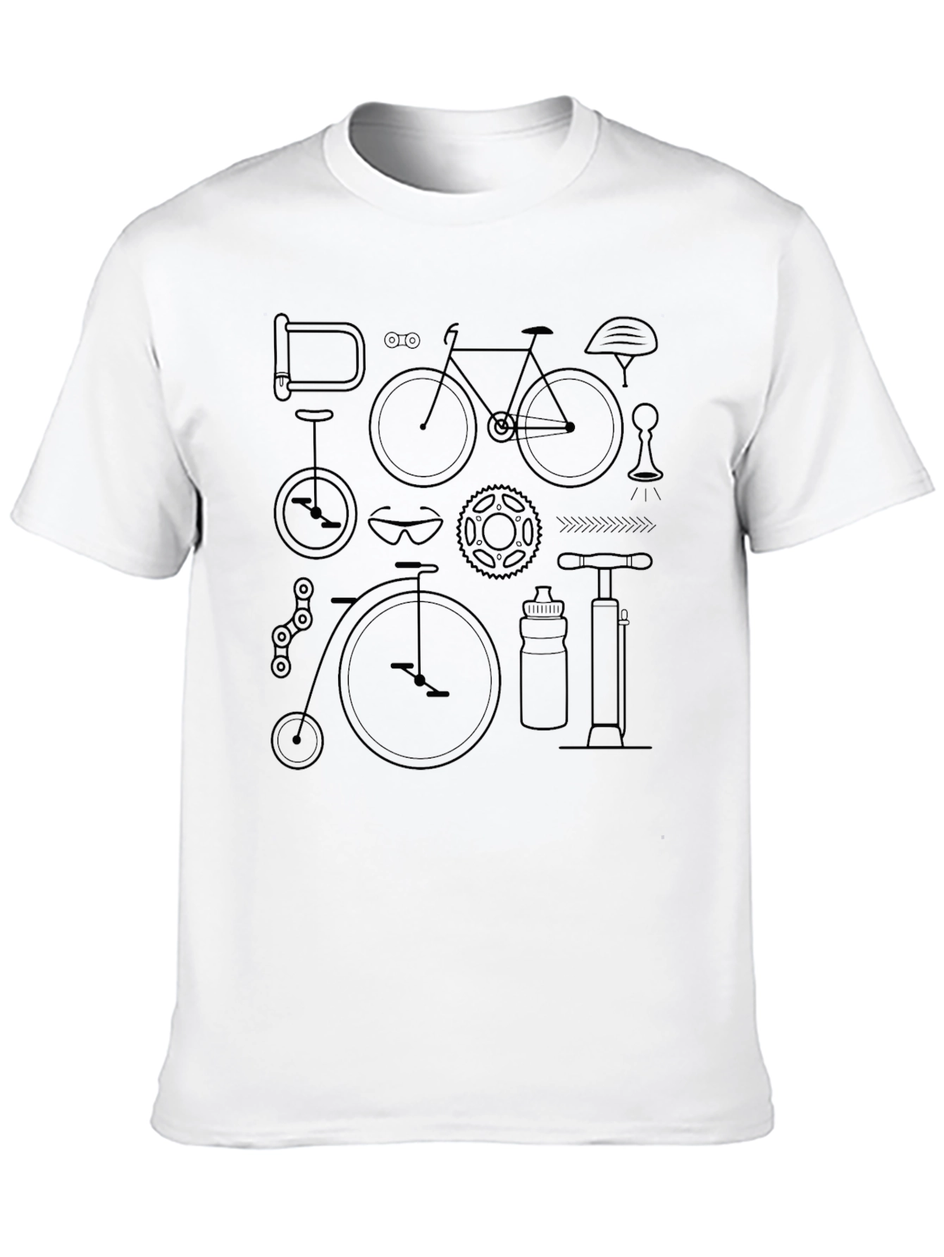Black Bicycle Graphic T-Shirt: Cycling Enthusiast Tee