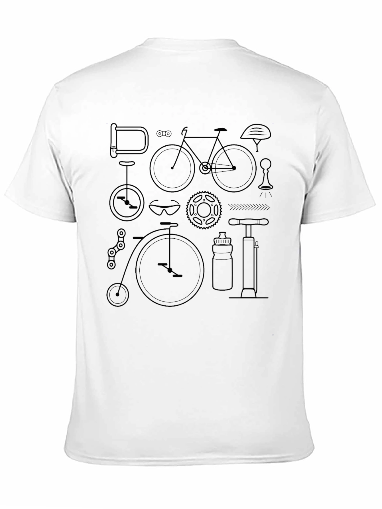 Black Bicycle Graphic T-Shirt: Cycling Enthusiast Tee