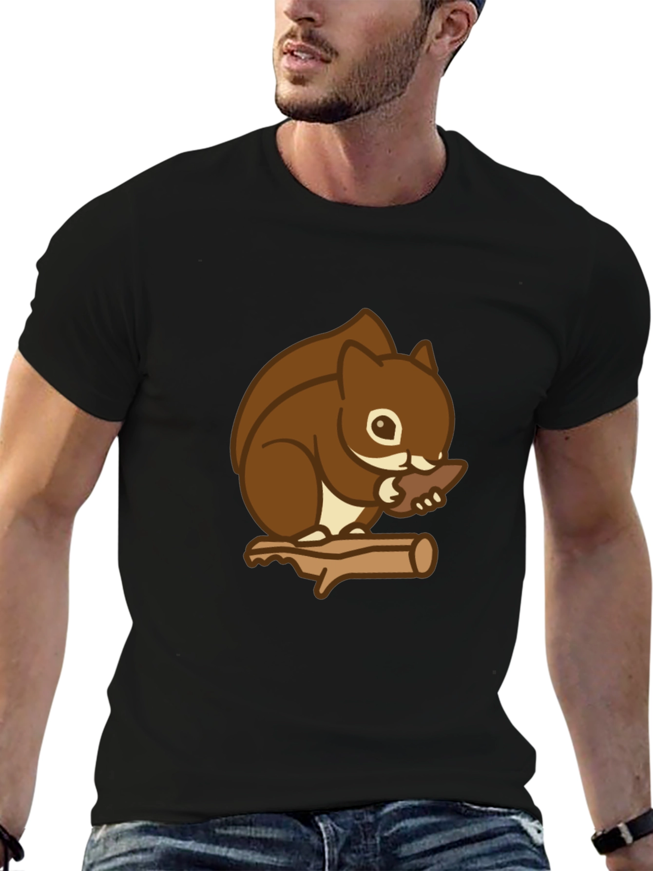 Squirrel on Branch Graphic Tee