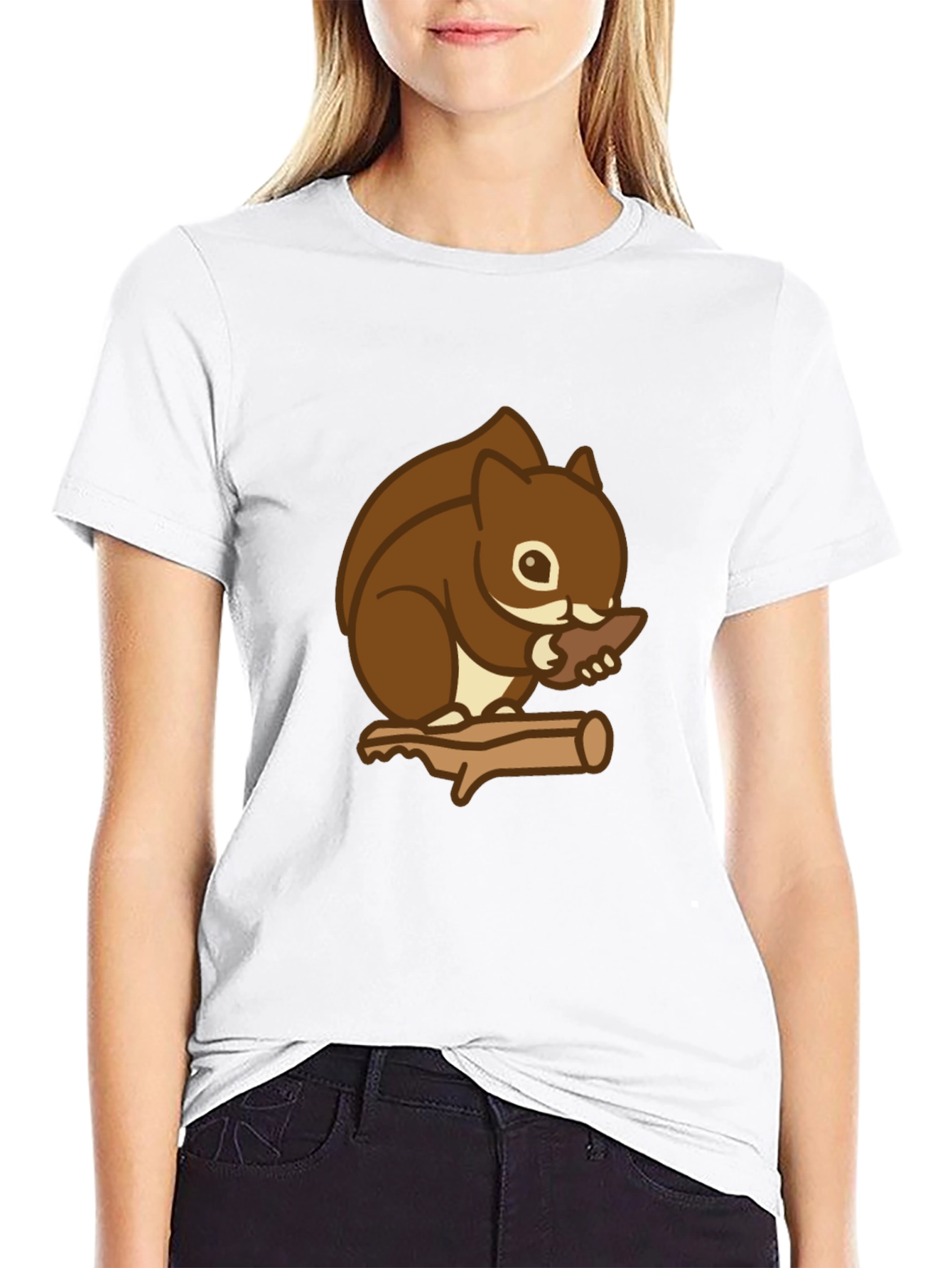 Squirrel on Branch Graphic Tee
